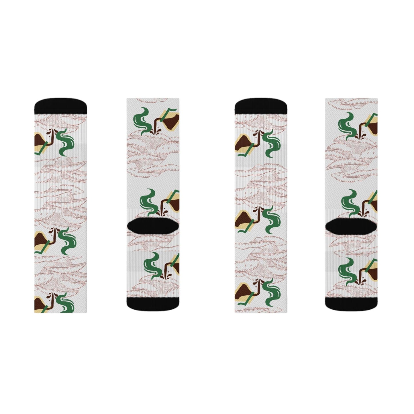 Coffee Mushroom Garden Socks - COFFEEBRE