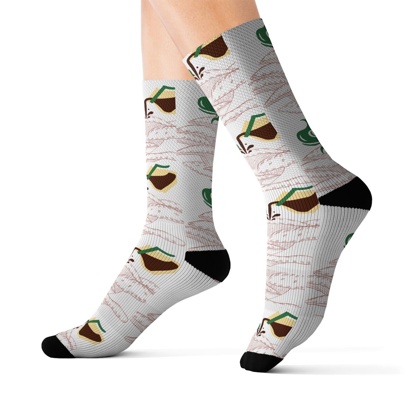 Coffee Mushroom Garden Socks - COFFEEBRE