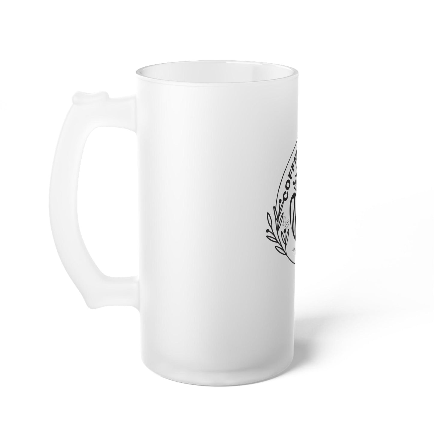 Coffee Then Life Frosted Glass Latte Mug - COFFEEBRE