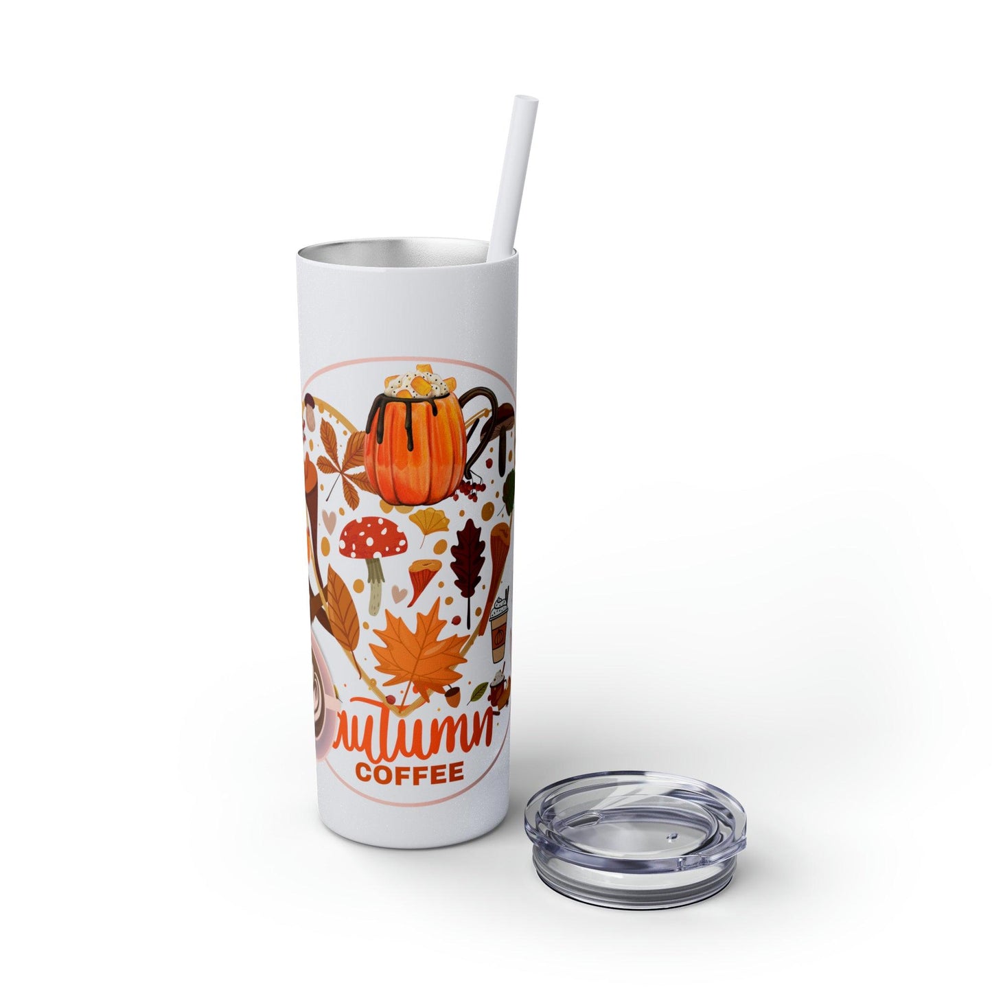 Coffeebre Autumn Skinny Tumbler with Straw, 20oz - COFFEEBRE