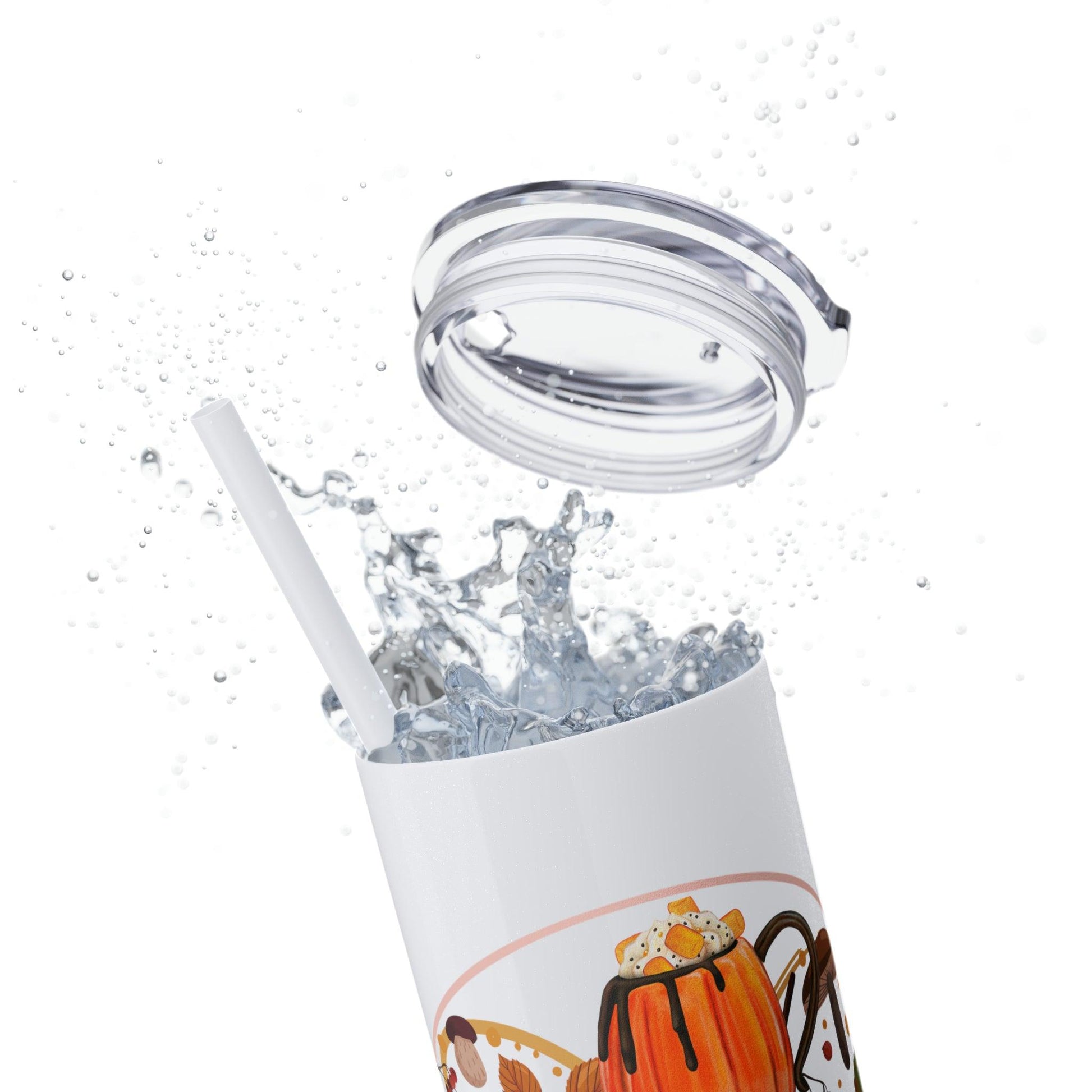 Coffeebre Autumn Skinny Tumbler with Straw, 20oz - COFFEEBRE