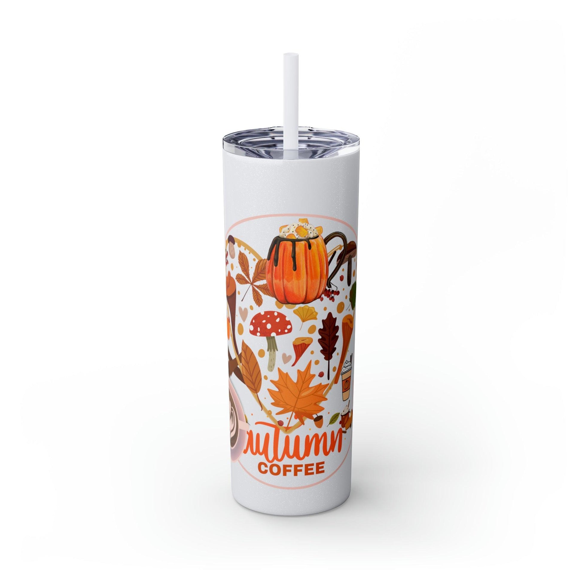 Coffeebre Autumn Skinny Tumbler with Straw, 20oz - COFFEEBRE