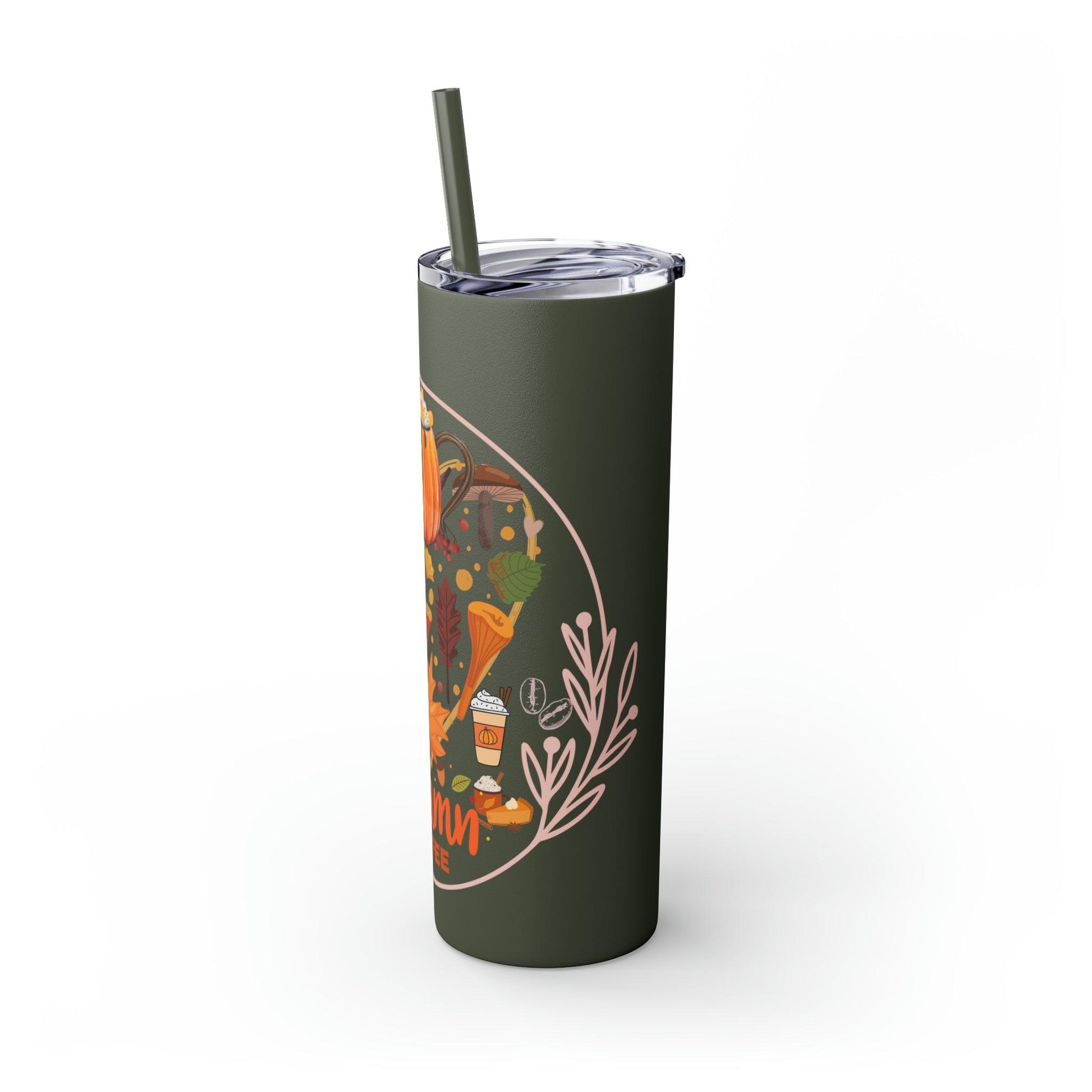 Coffeebre Autumn Skinny Tumbler with Straw, 20oz - COFFEEBRE