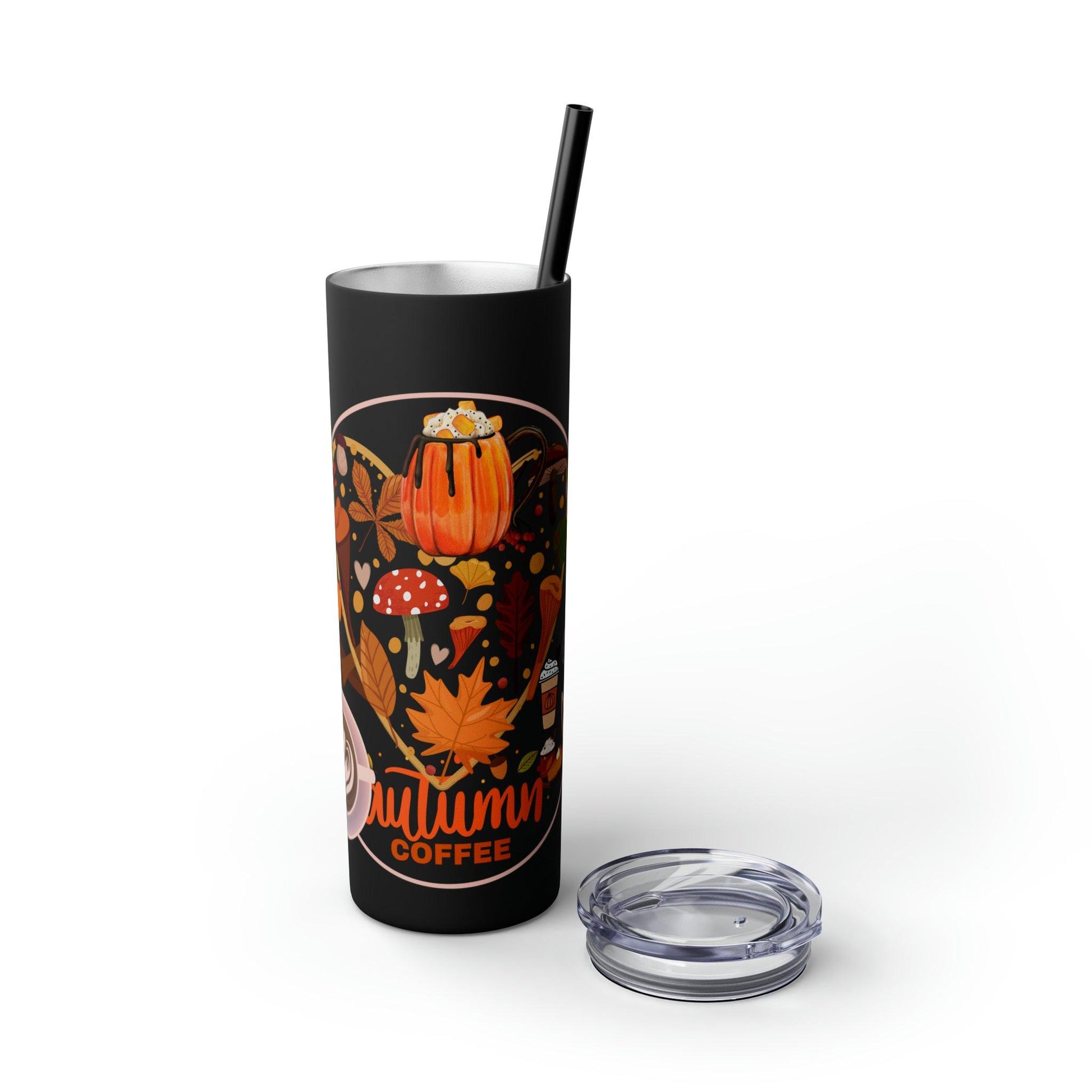 Coffeebre Autumn Skinny Tumbler with Straw, 20oz - COFFEEBRE