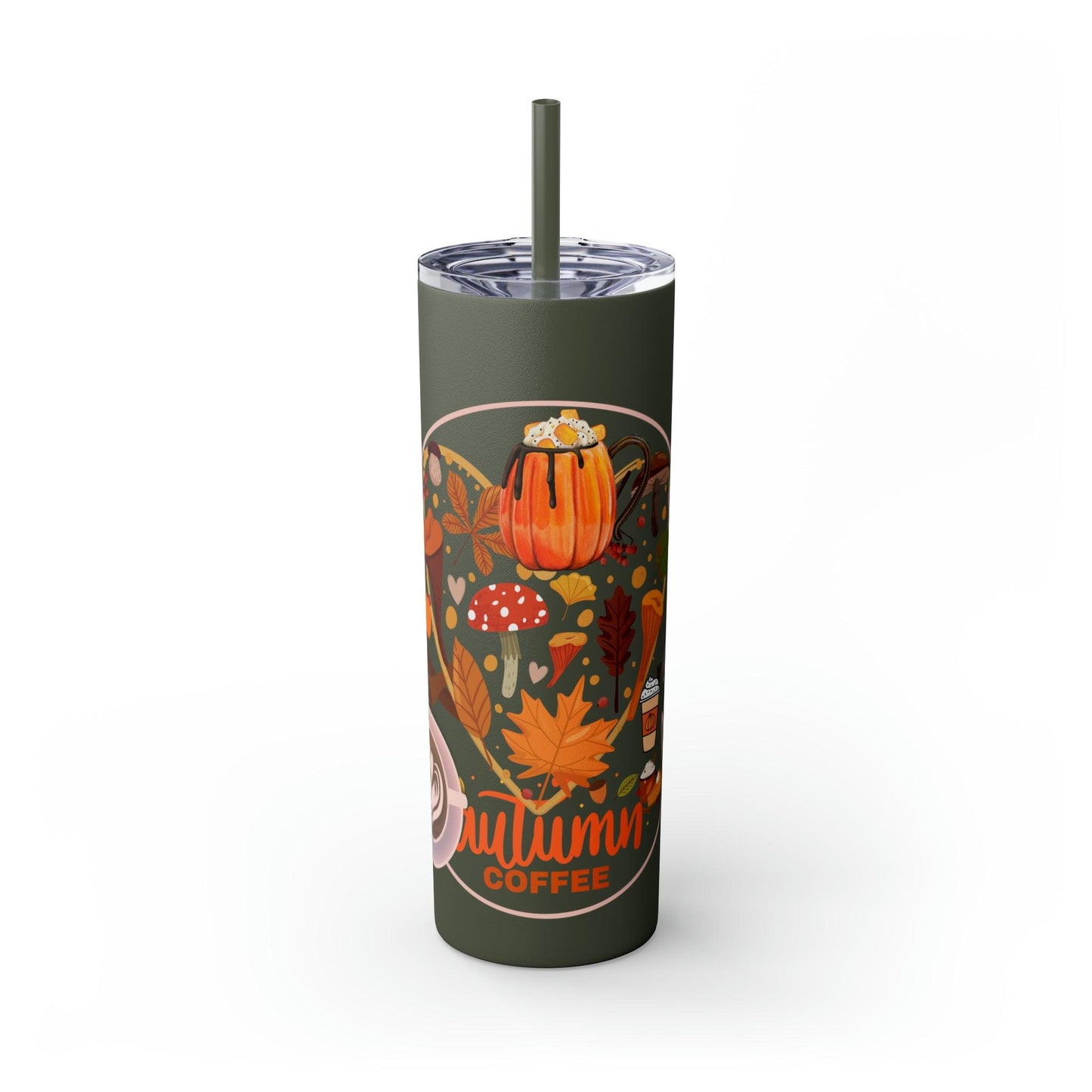 Coffeebre Autumn Skinny Tumbler with Straw, 20oz - COFFEEBRE