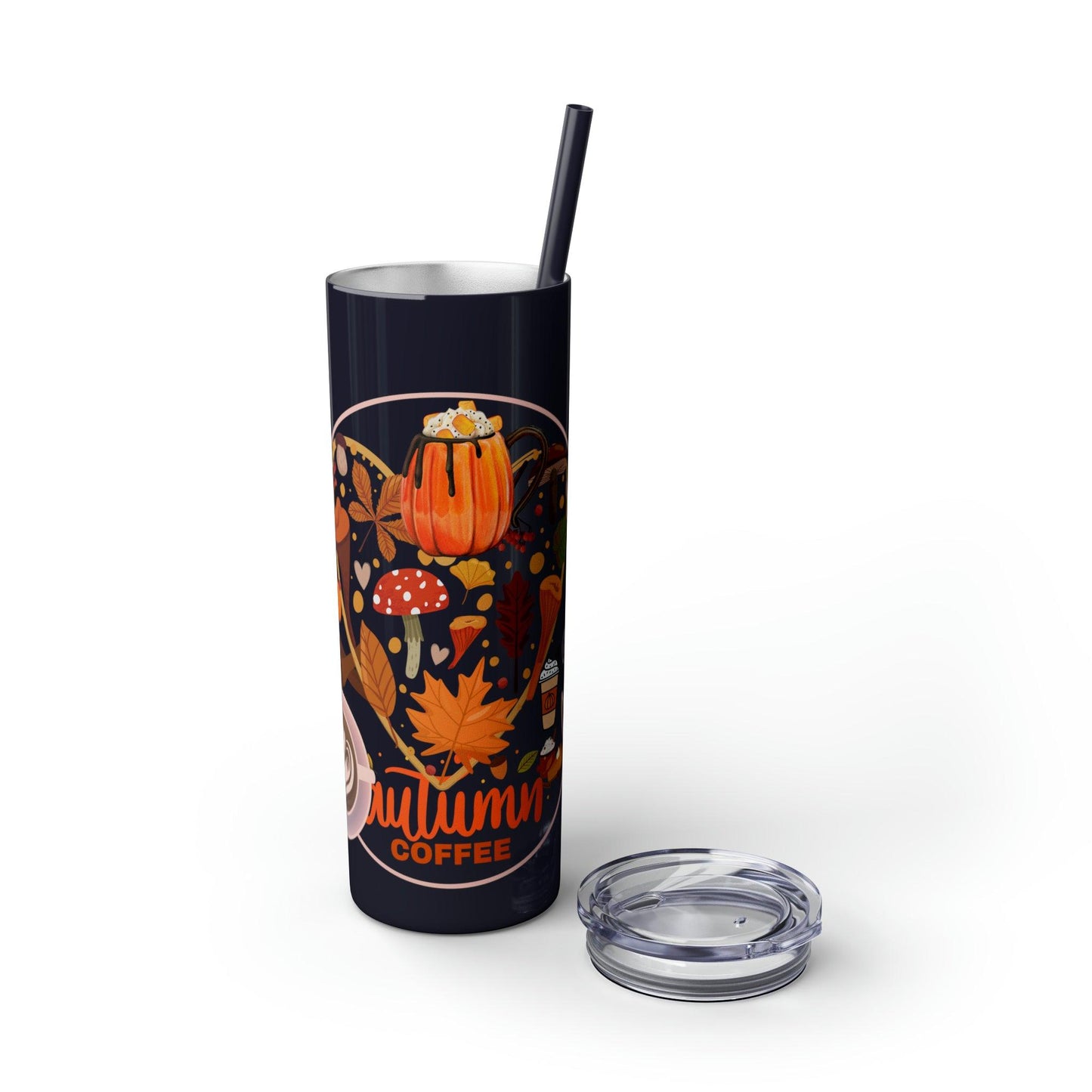 Coffeebre Autumn Skinny Tumbler with Straw, 20oz - COFFEEBRE