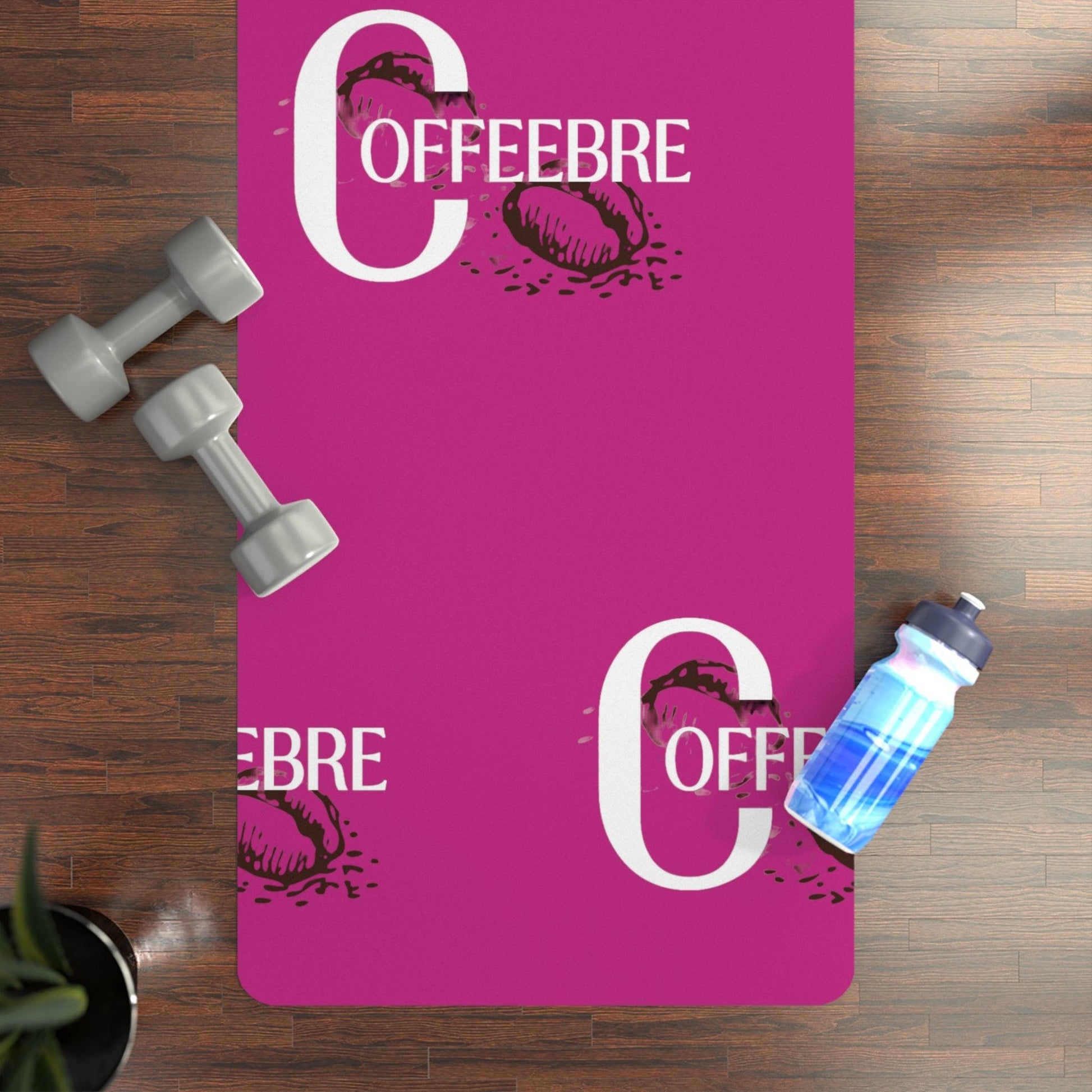 Coffeebre Hot Pink Rubber Yoga Mat - COFFEEBRE