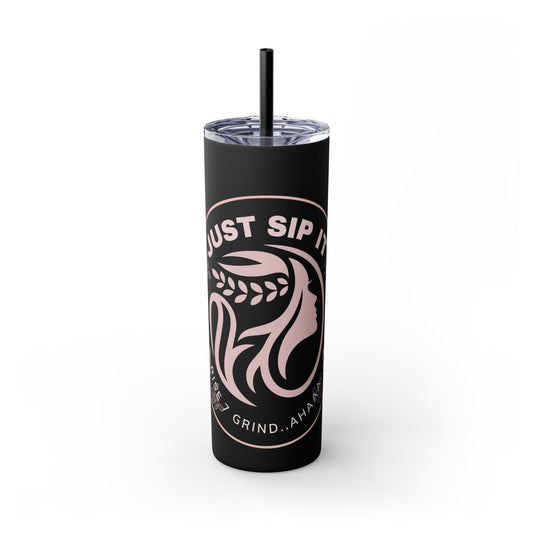 Coffeebre Just Sip It Skinny Tumbler with Straw, 20oz - COFFEEBRE