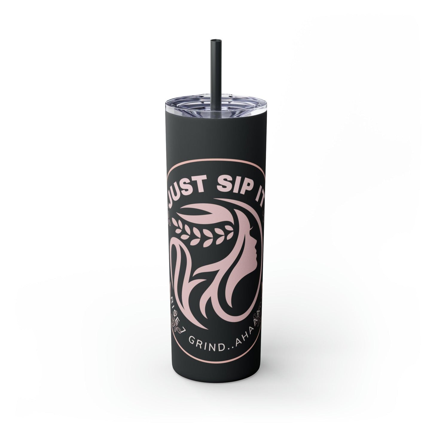 Coffeebre Just Sip It Skinny Tumbler with Straw, 20oz - COFFEEBRE