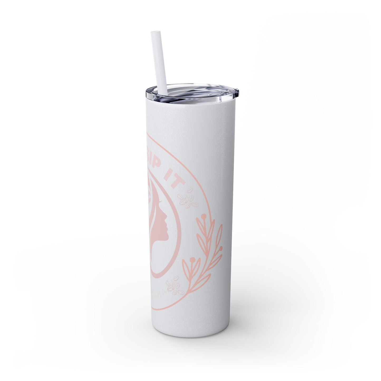 Coffeebre Just Sip It Skinny Tumbler with Straw, 20oz - COFFEEBRE