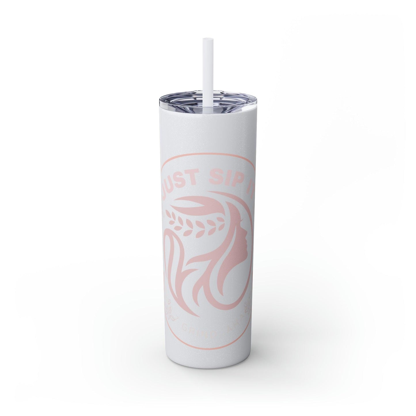 Coffeebre Just Sip It Skinny Tumbler with Straw, 20oz - COFFEEBRE