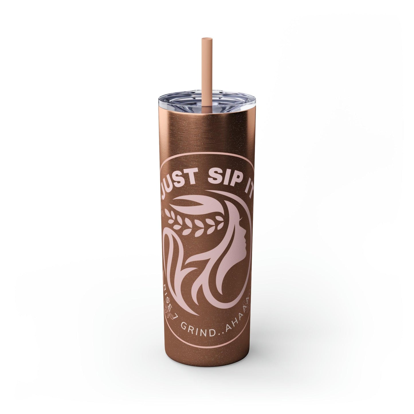 Coffeebre Just Sip It Skinny Tumbler with Straw, 20oz - COFFEEBRE