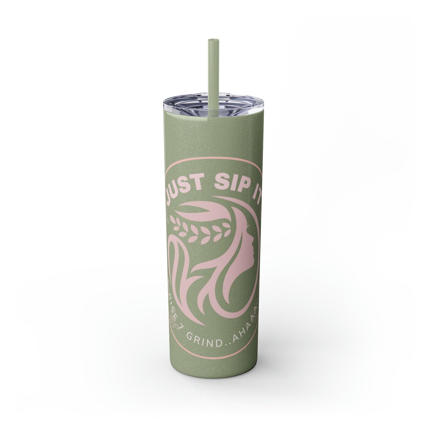 Coffeebre Just Sip It Skinny Tumbler with Straw, 20oz - COFFEEBRE