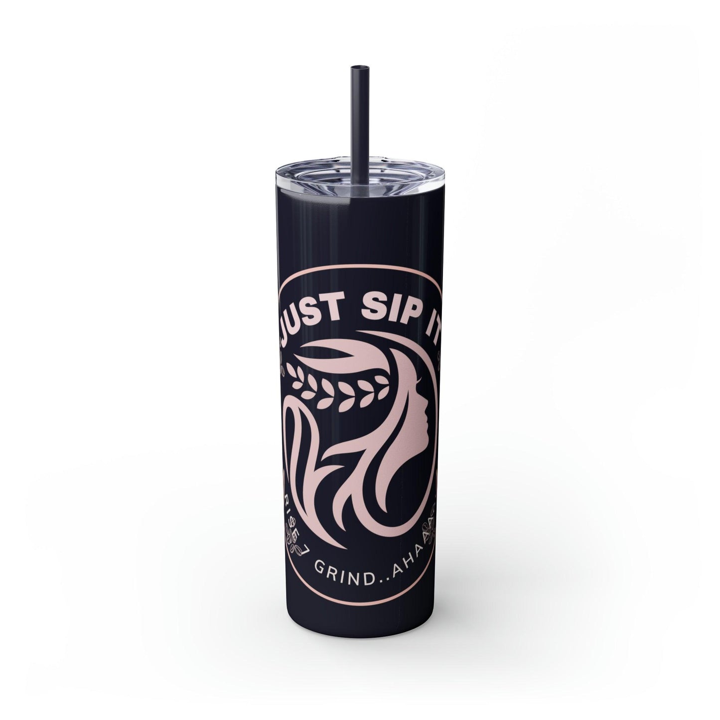 Coffeebre Just Sip It Skinny Tumbler with Straw, 20oz - COFFEEBRE