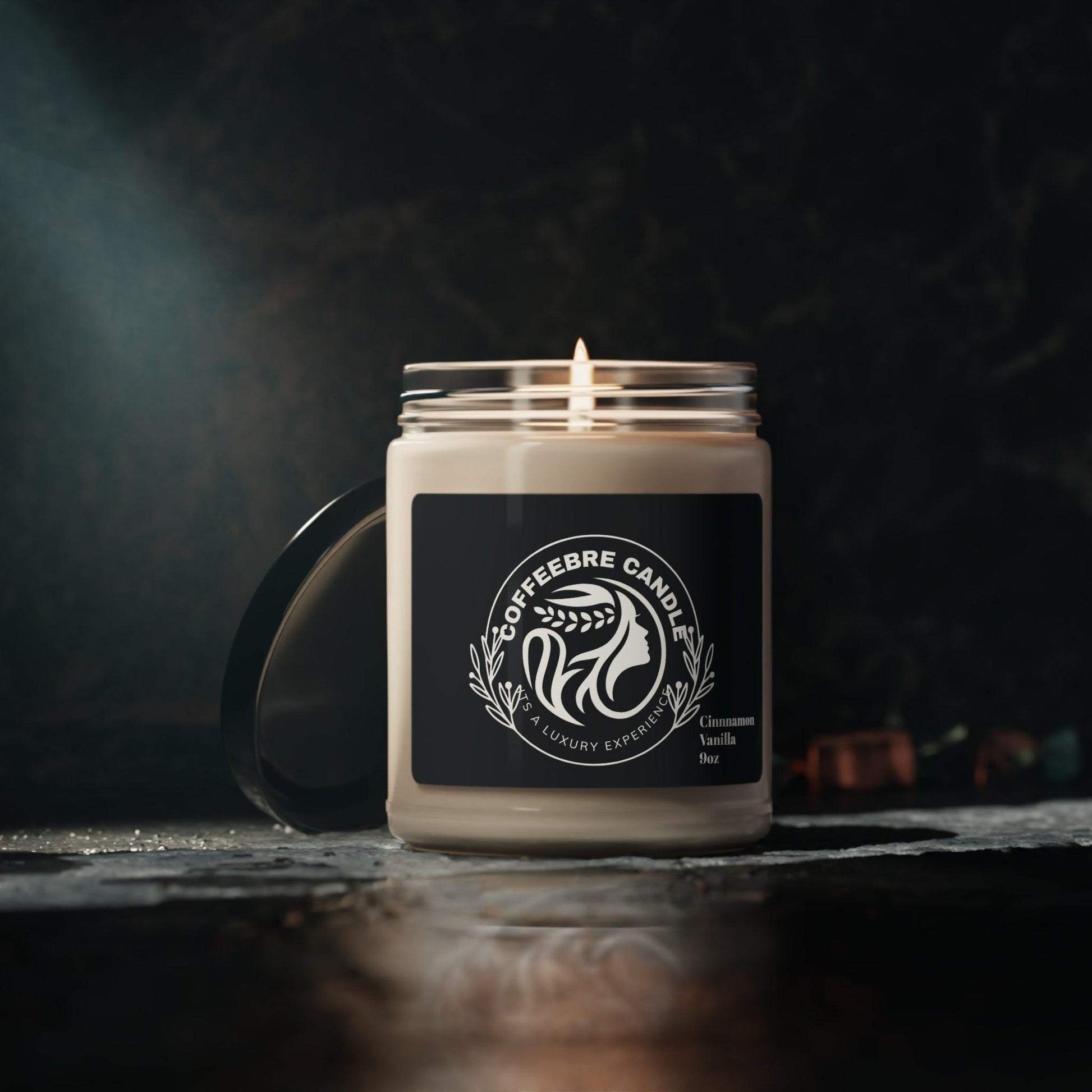 Coffeebre Luxury Cinnamon Vanilla Scented Soy Candle, 9oz - COFFEEBRE