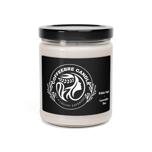 Coffeebre Luxury White Sage + Lavender Scented Soy Candle, 9oz - COFFEEBRE