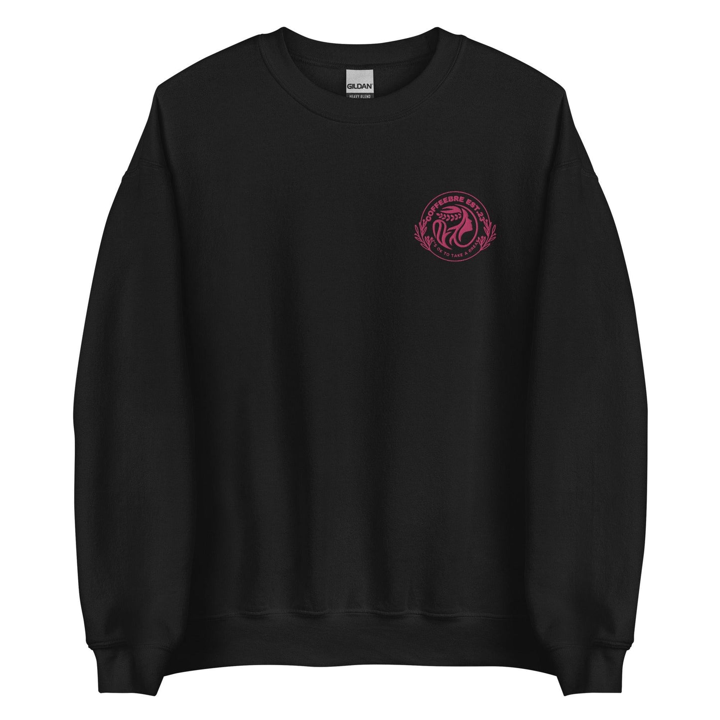Coffeebre Pink Embroidered Unisex Sweatshirt - COFFEEBRE