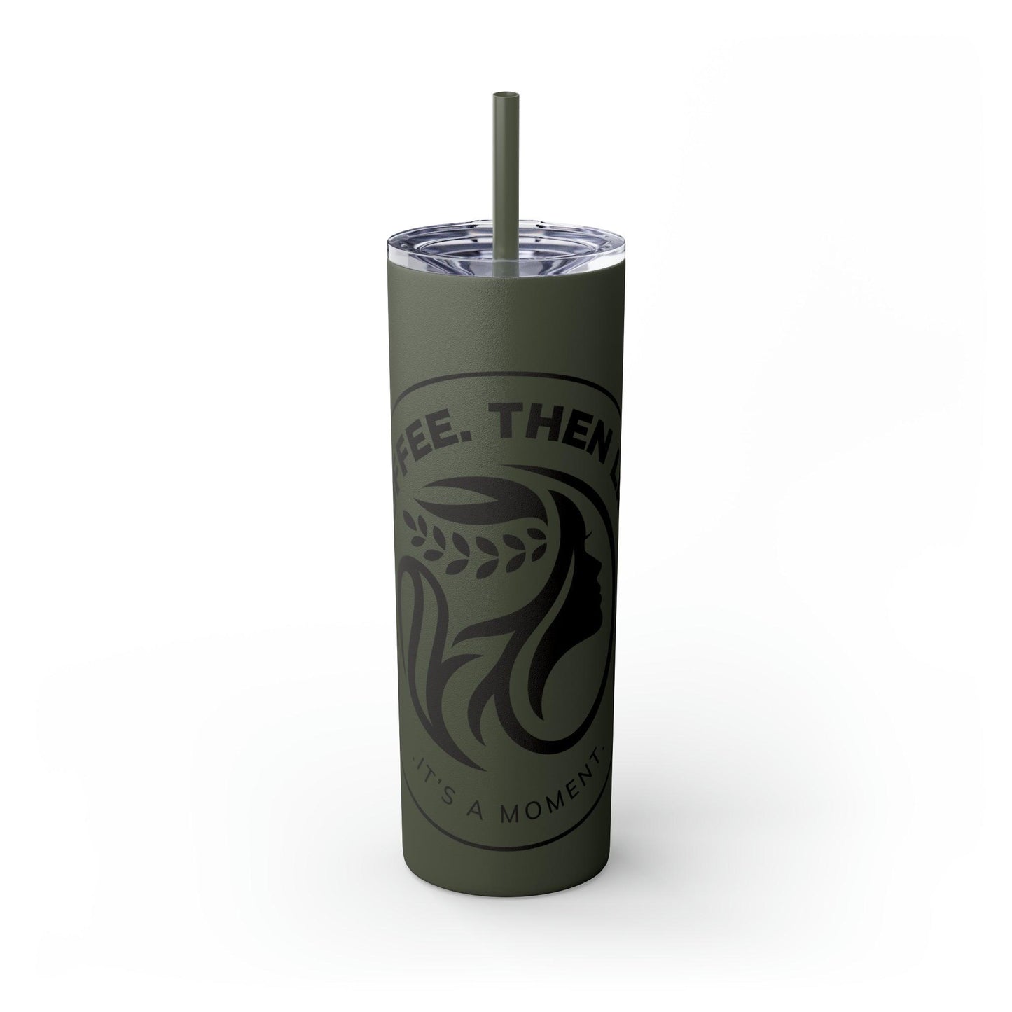 Coffeebre Skinny Coffee Tumbler with Straw, 20oz - COFFEEBRE