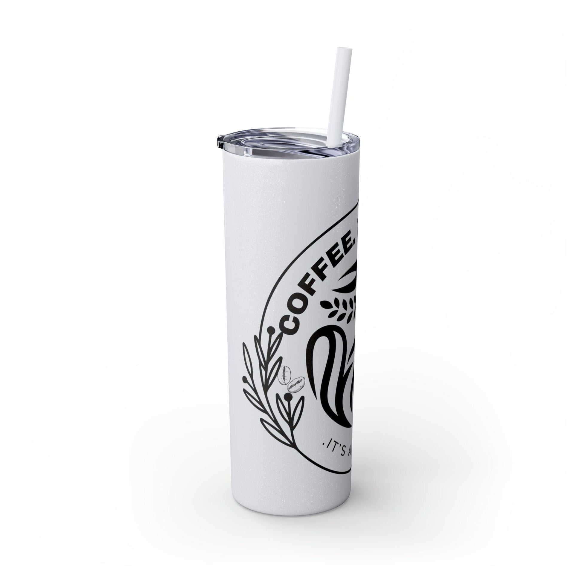 Coffeebre Skinny Coffee Tumbler with Straw, 20oz - COFFEEBRE