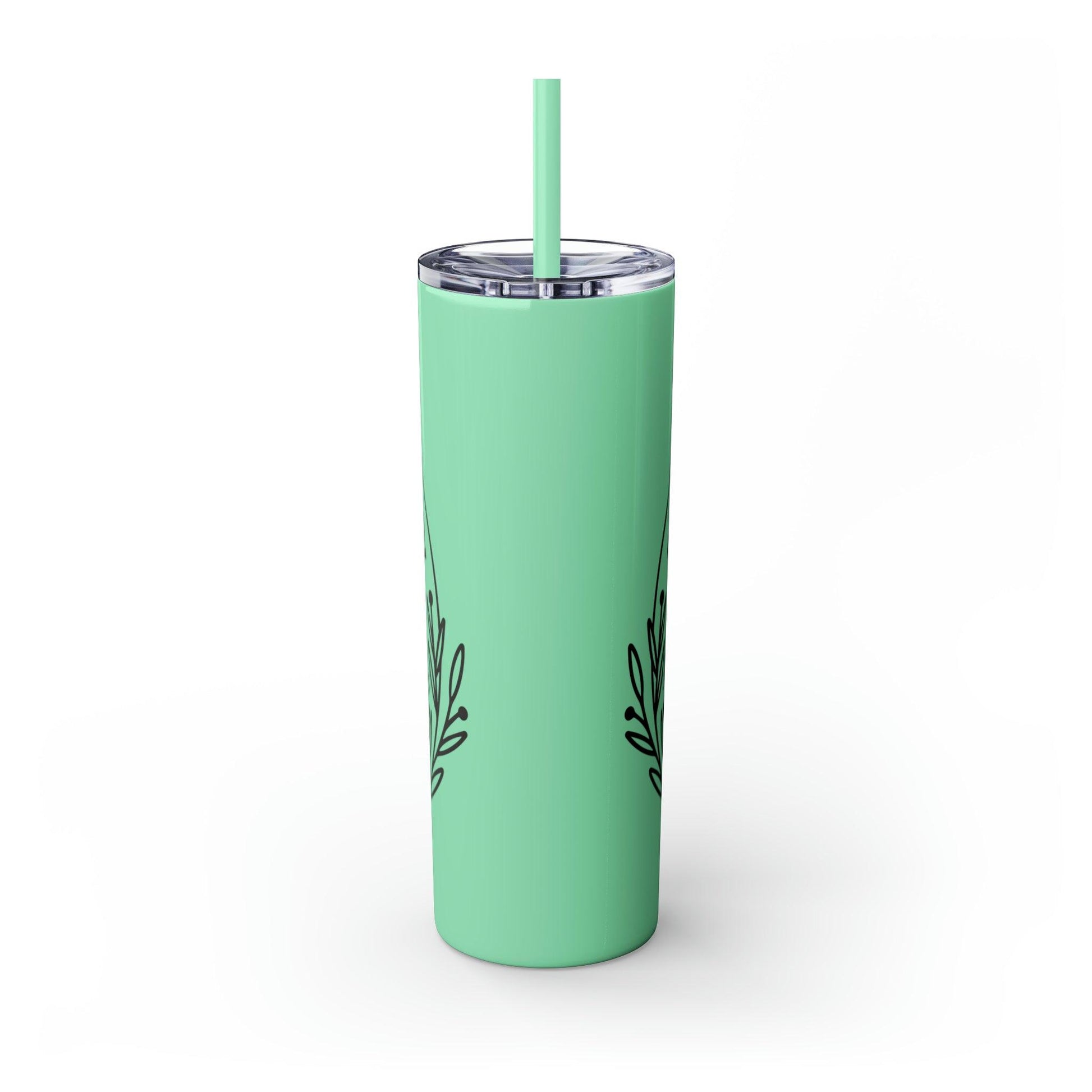 Coffeebre Skinny Rise and Grind Tumbler with Straw, 20oz - COFFEEBRE