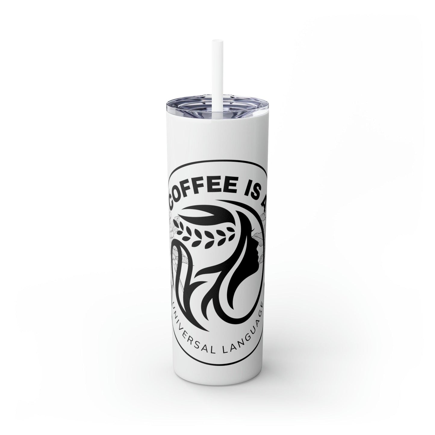 Coffeebre Skinny Travel Tumbler with Straw, 20oz - COFFEEBRE