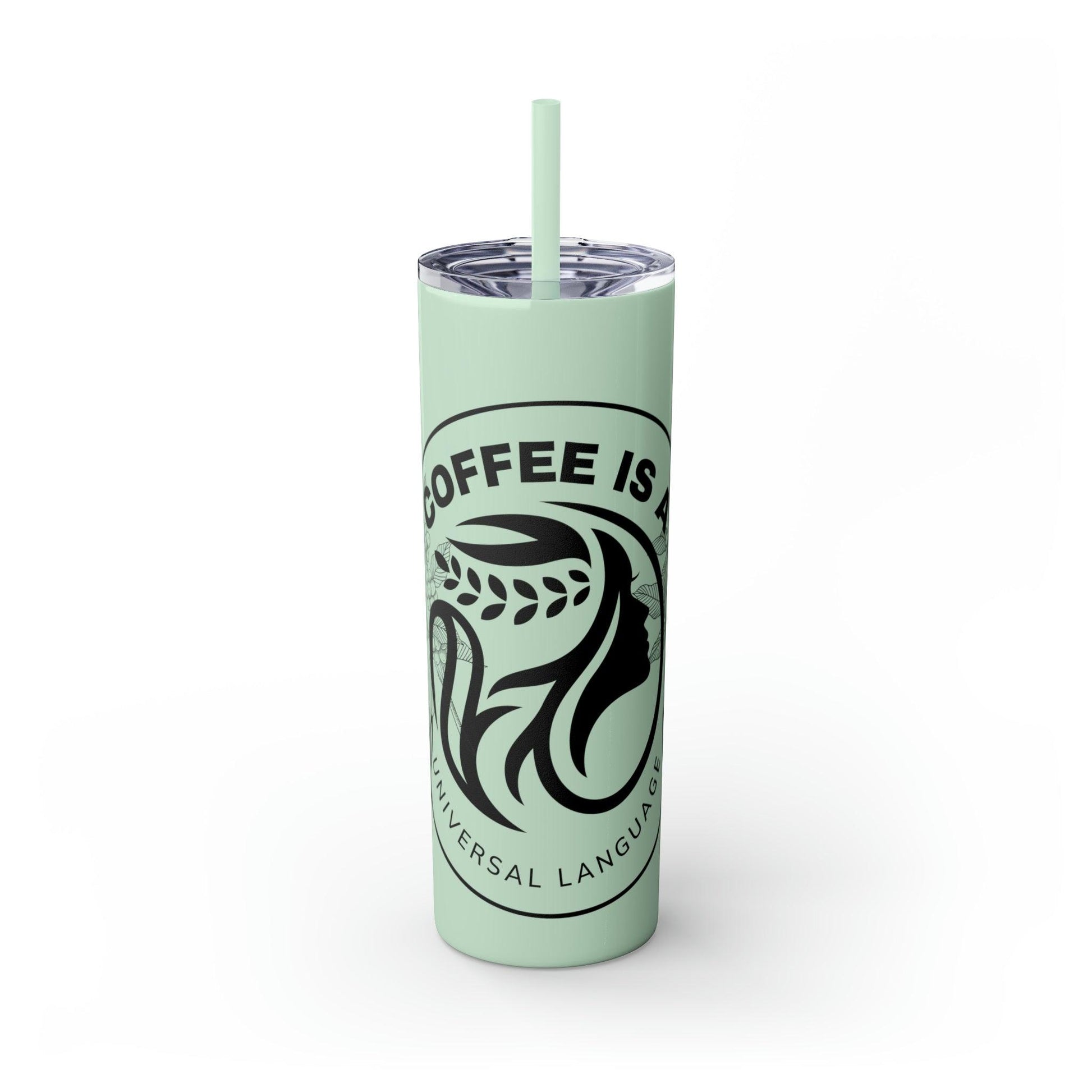 Coffeebre Skinny Travel Tumbler with Straw, 20oz - COFFEEBRE