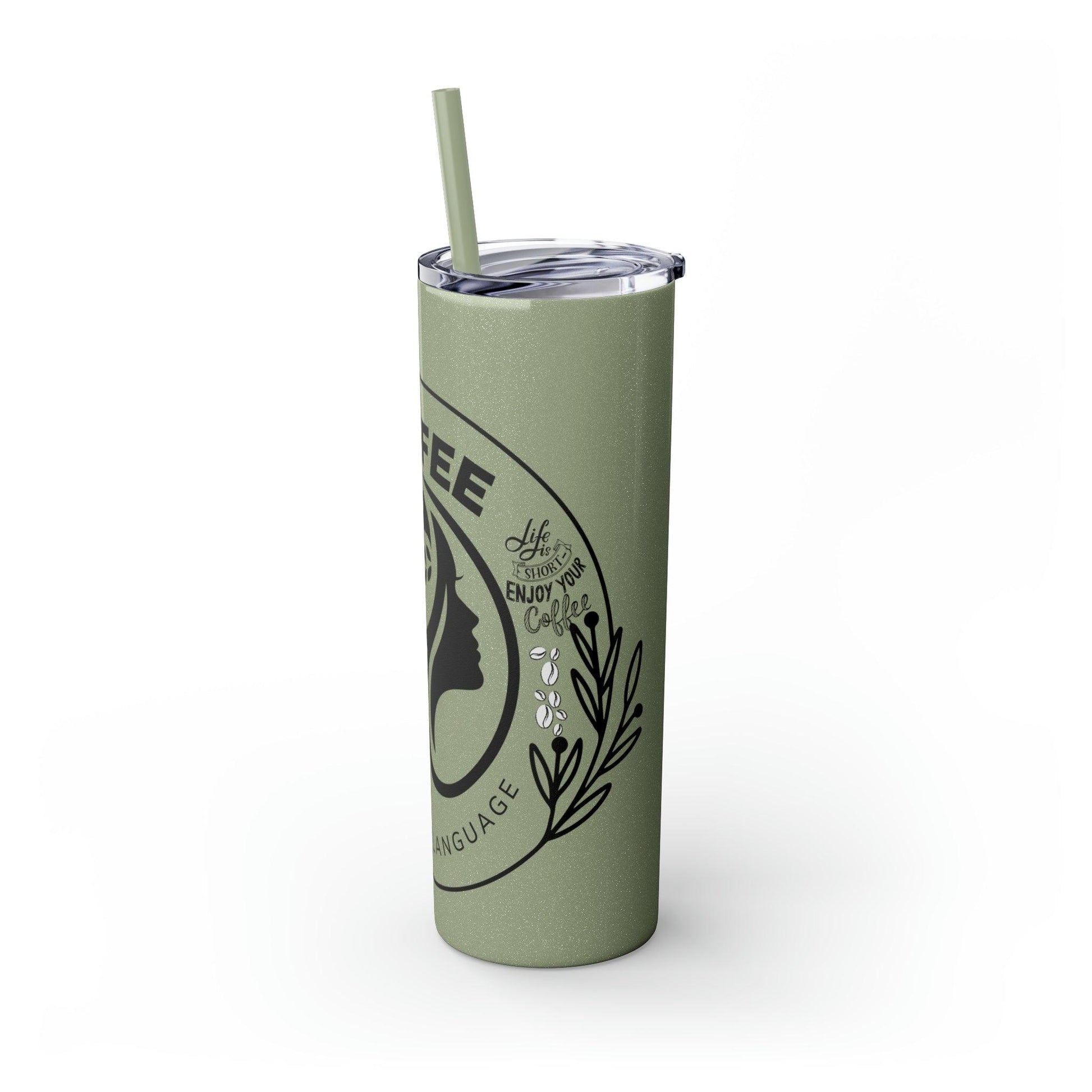 Coffeebre Skinny Tumbler Coffee Gift with Straw, 20oz - COFFEEBRE