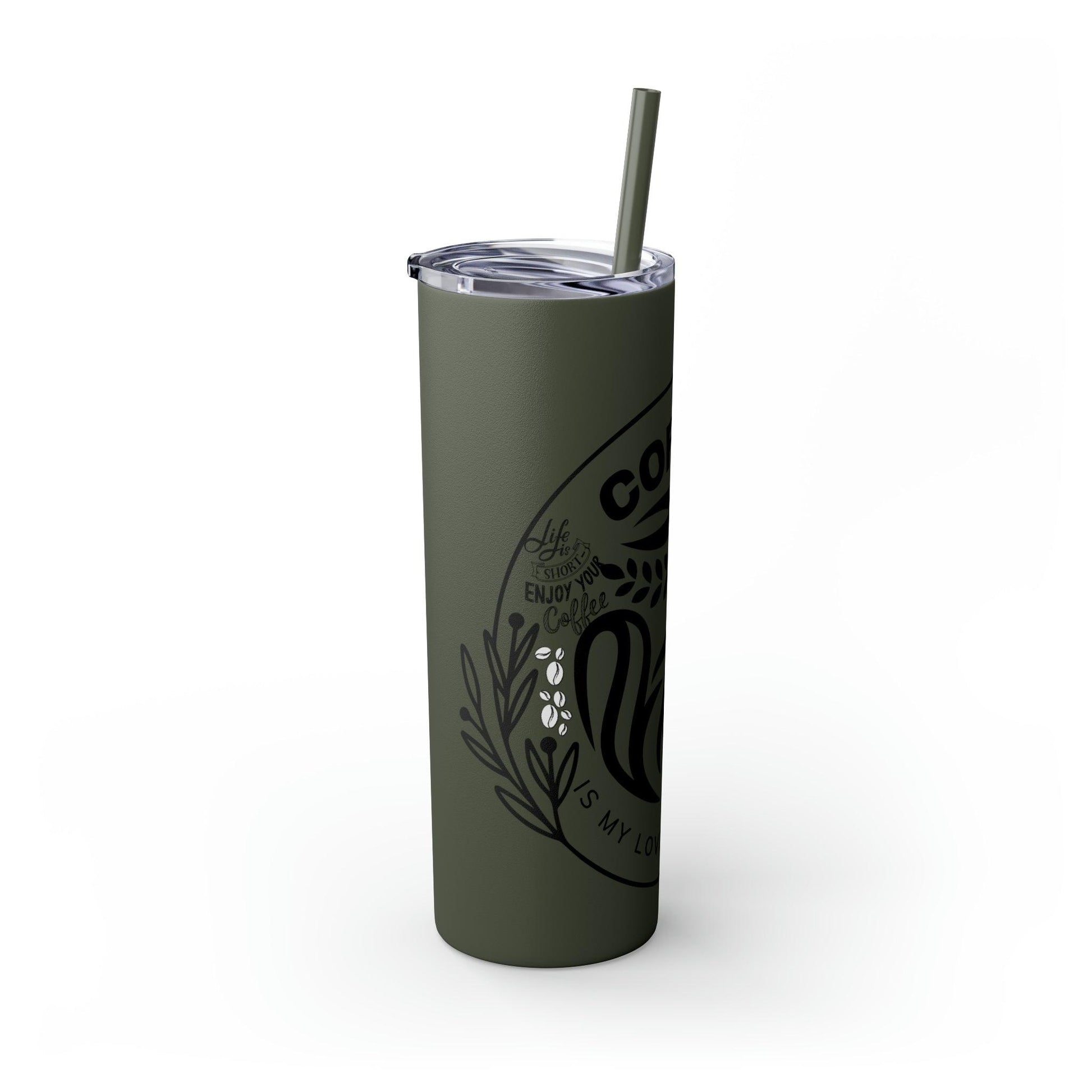 Coffeebre Skinny Tumbler Coffee Gift with Straw, 20oz - COFFEEBRE