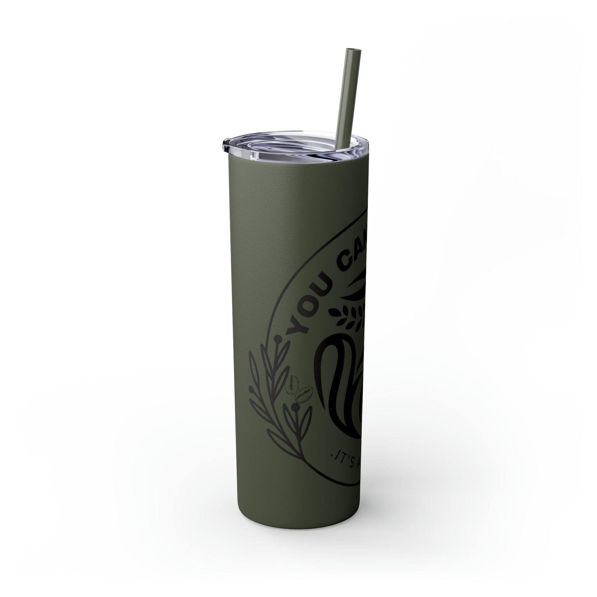 Coffeebre You Can Brew It Skinny Tumbler with Straw, 20oz - COFFEEBRE