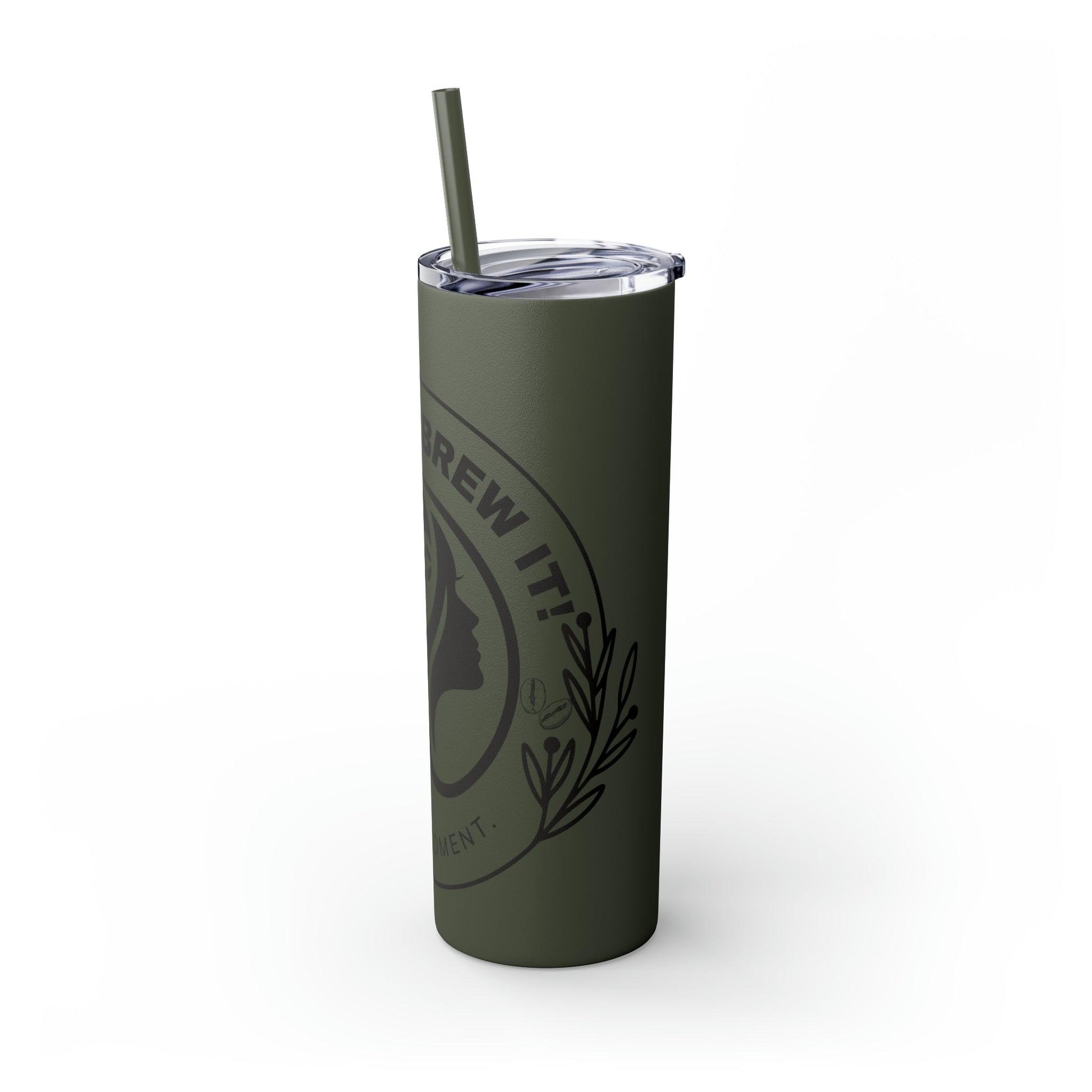 Coffeebre You Can Brew It Skinny Tumbler with Straw, 20oz - COFFEEBRE