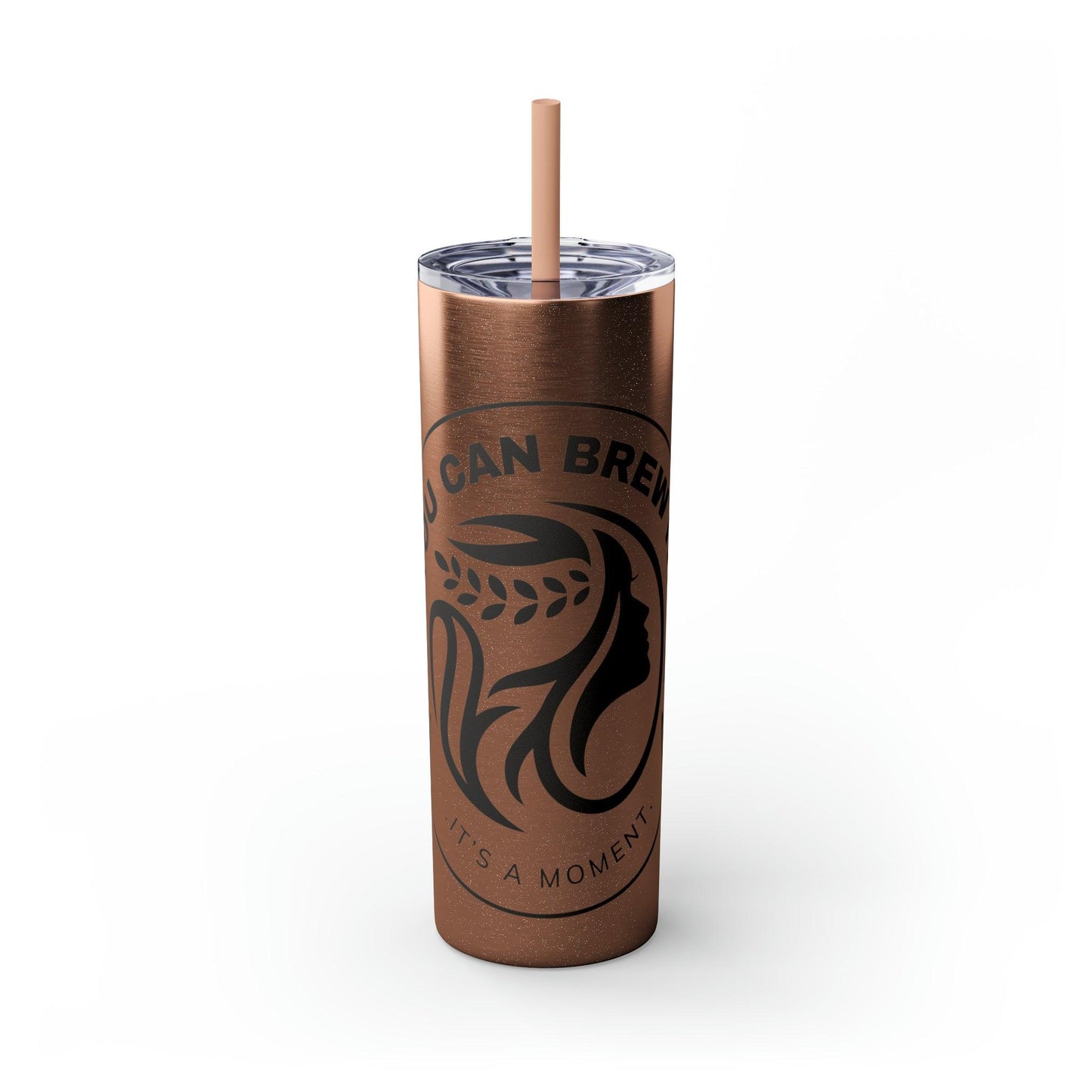 Coffeebre You Can Brew It Skinny Tumbler with Straw, 20oz - COFFEEBRE