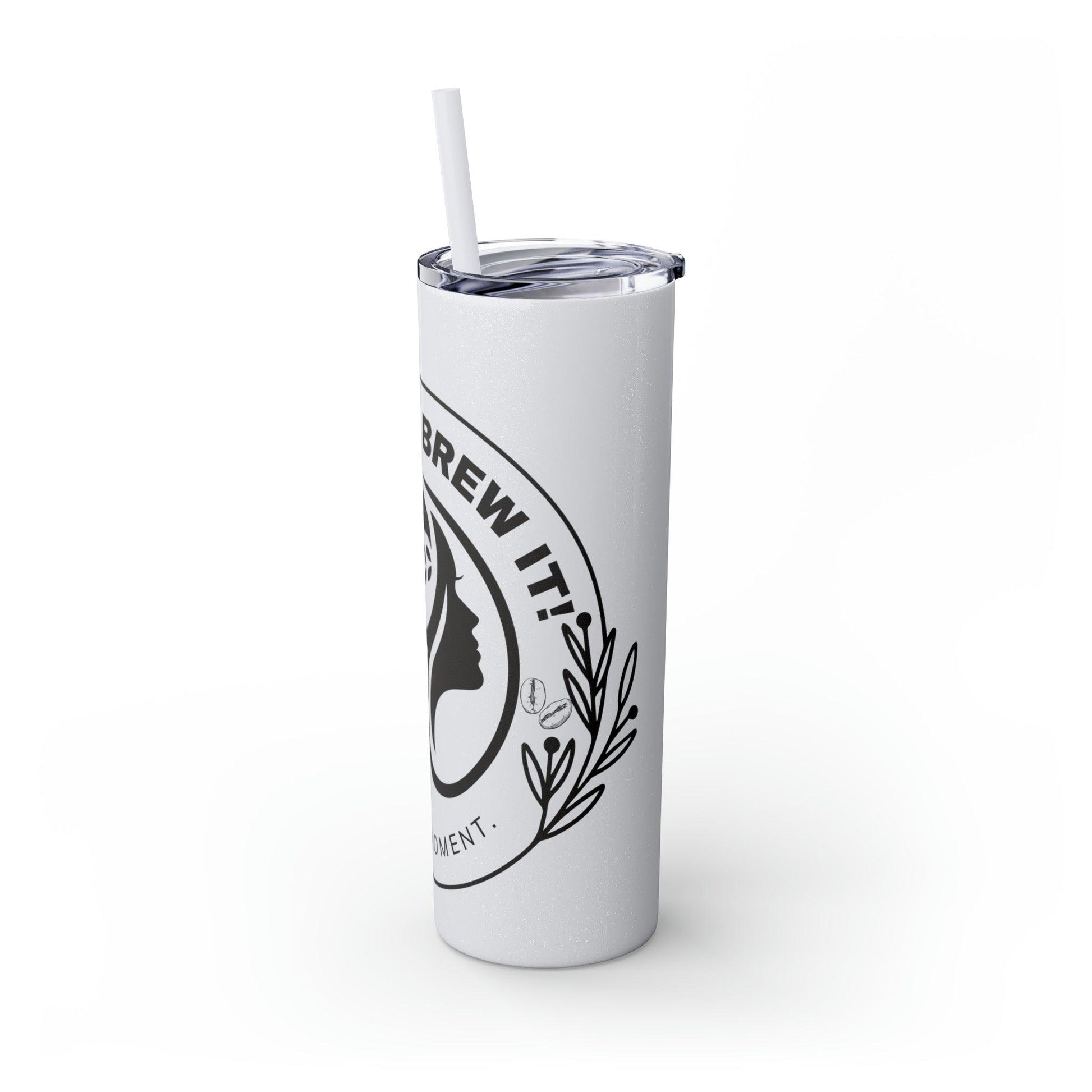 Coffeebre You Can Brew It Skinny Tumbler with Straw, 20oz - COFFEEBRE