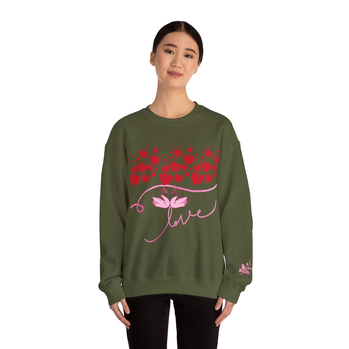 Crewneck Valentine's Love Sweatshirt - COFFEEBRE