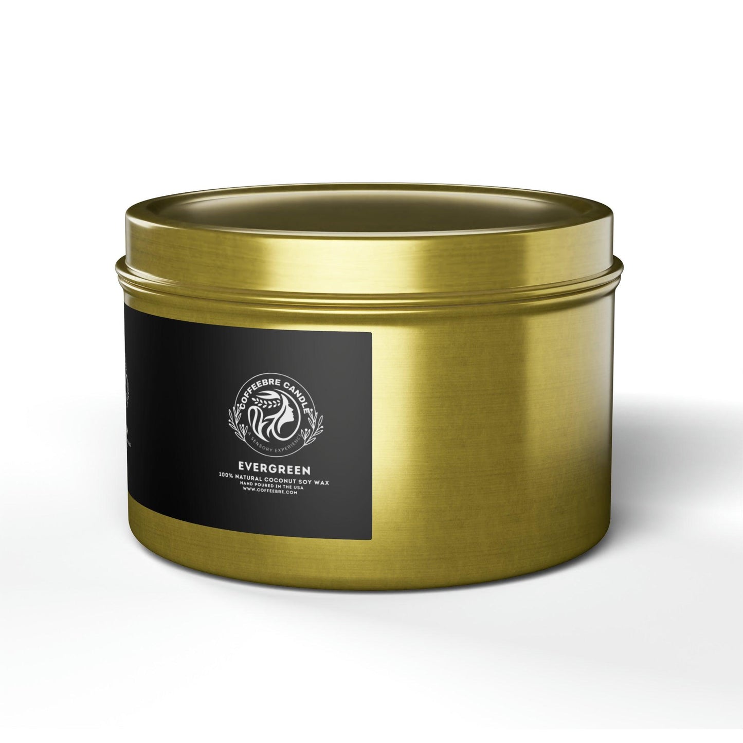 Eco-Friendly Evergreen Scented Coconut Soy Tin Candles - COFFEEBRE