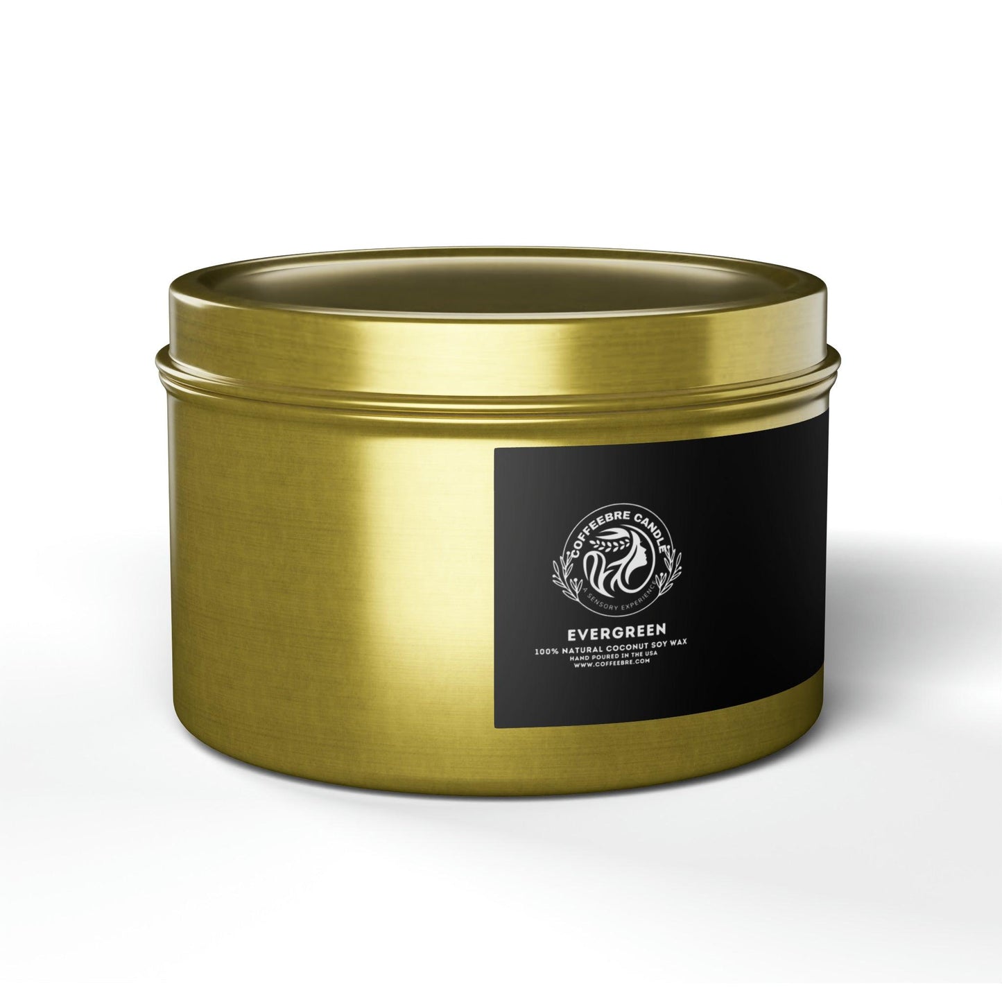 Eco-Friendly Evergreen Scented Coconut Soy Tin Candles - COFFEEBRE
