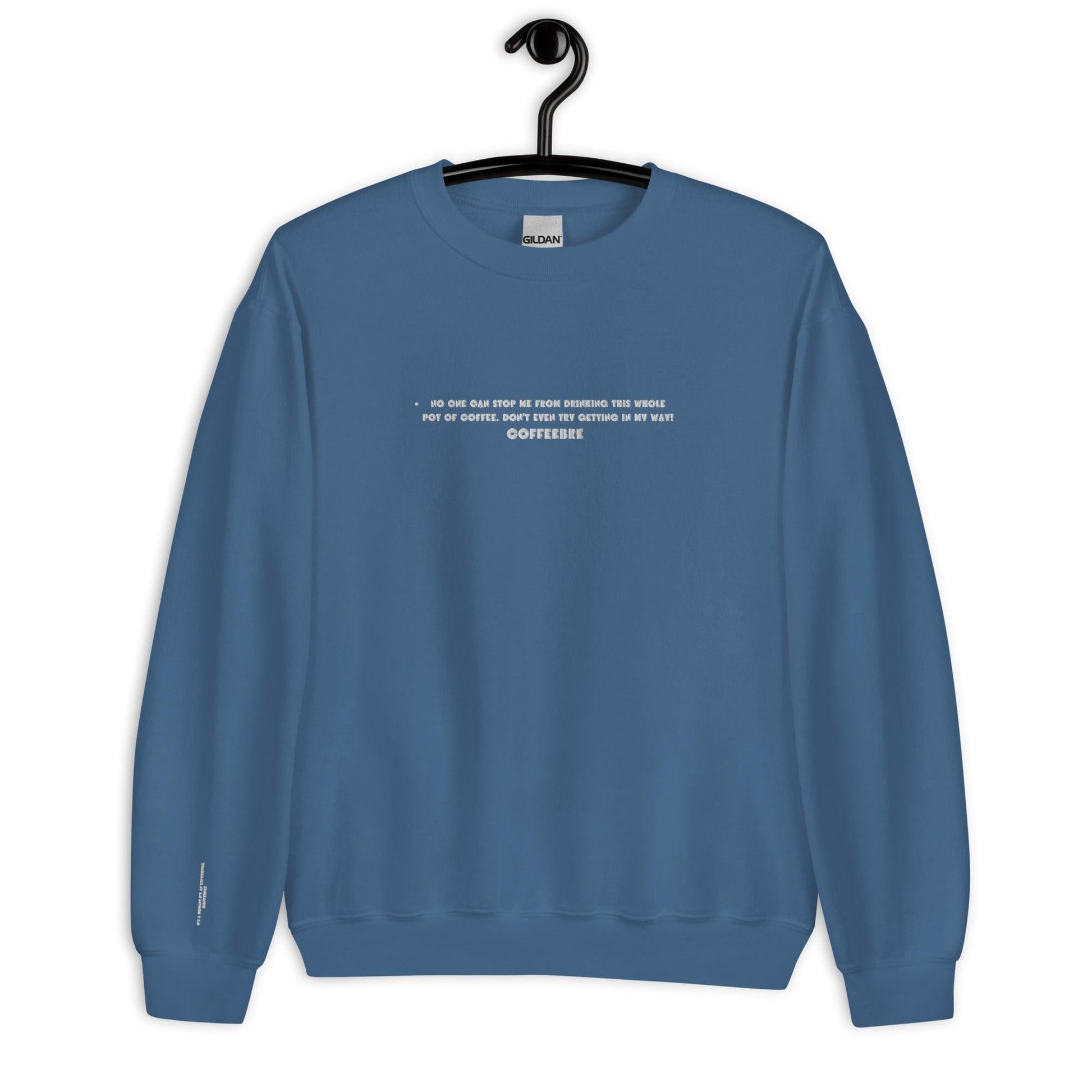 Embroidered Activewear Unisex Sweatshirt - COFFEEBRE