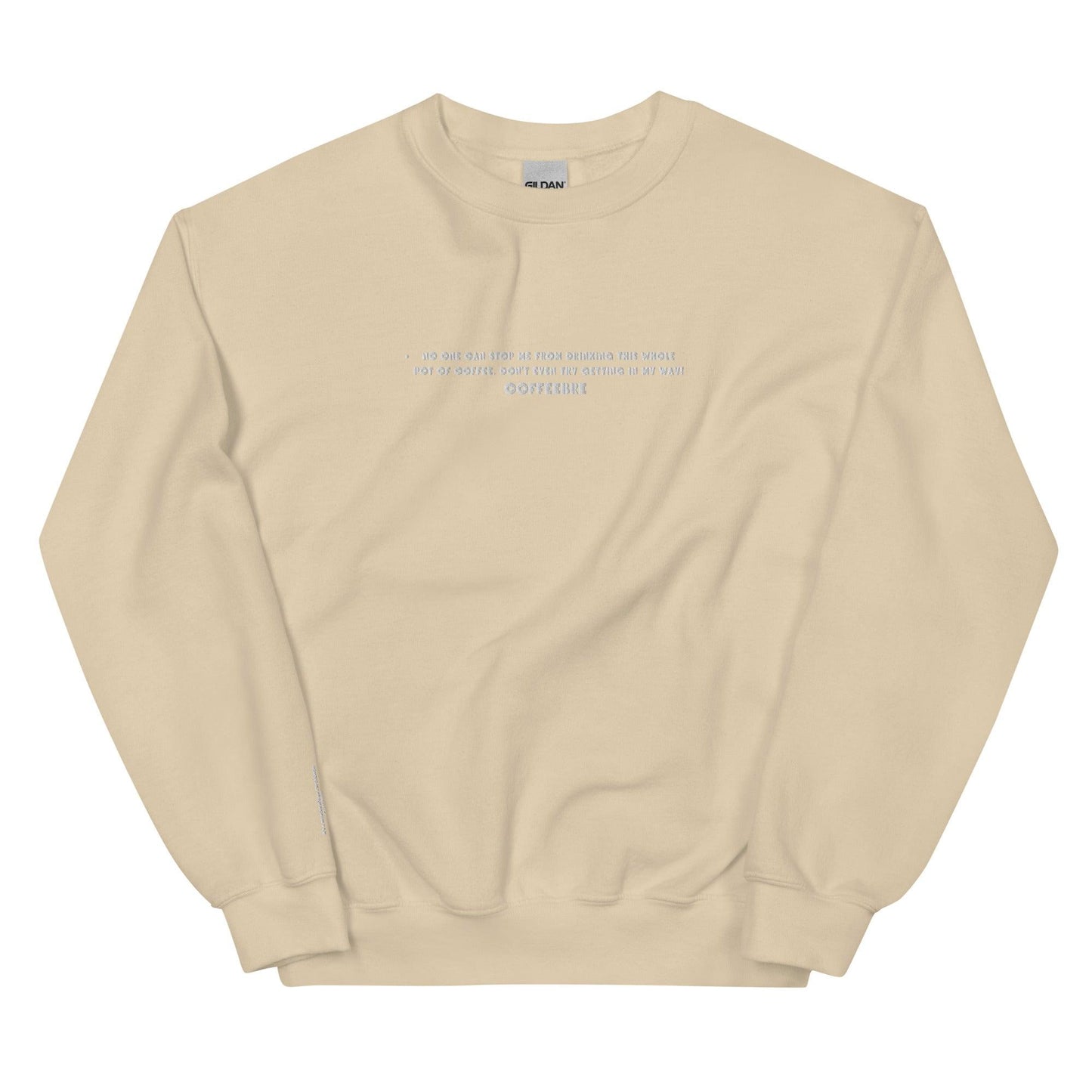 Embroidered Activewear Unisex Sweatshirt - COFFEEBRE