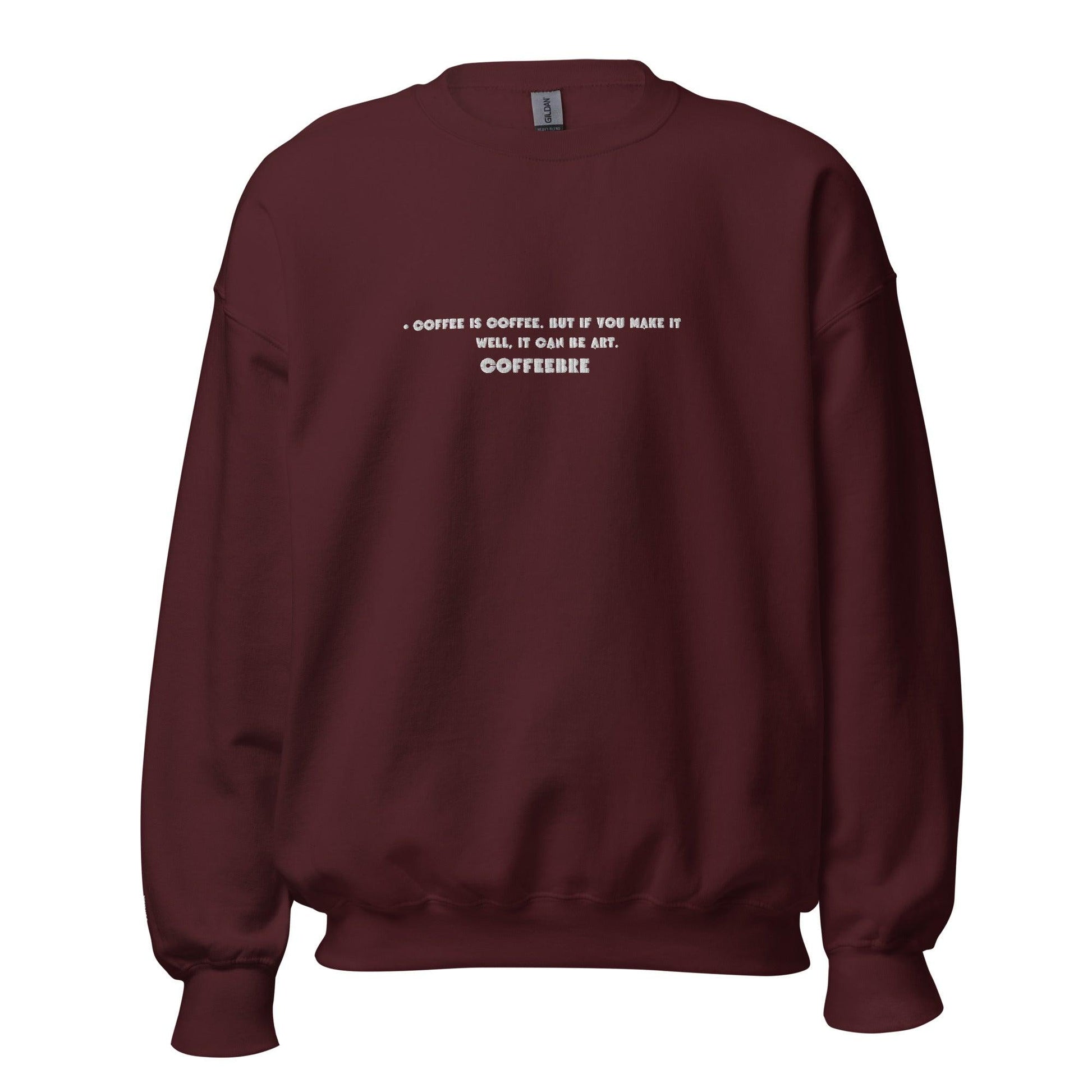 Embroidered Athleisure Unisex Crewneck Sweatshirt - COFFEEBRE