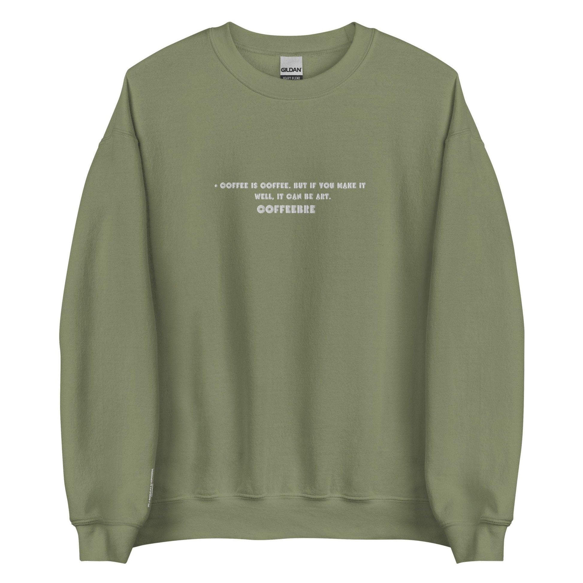 Embroidered Athleisure Unisex Crewneck Sweatshirt - COFFEEBRE