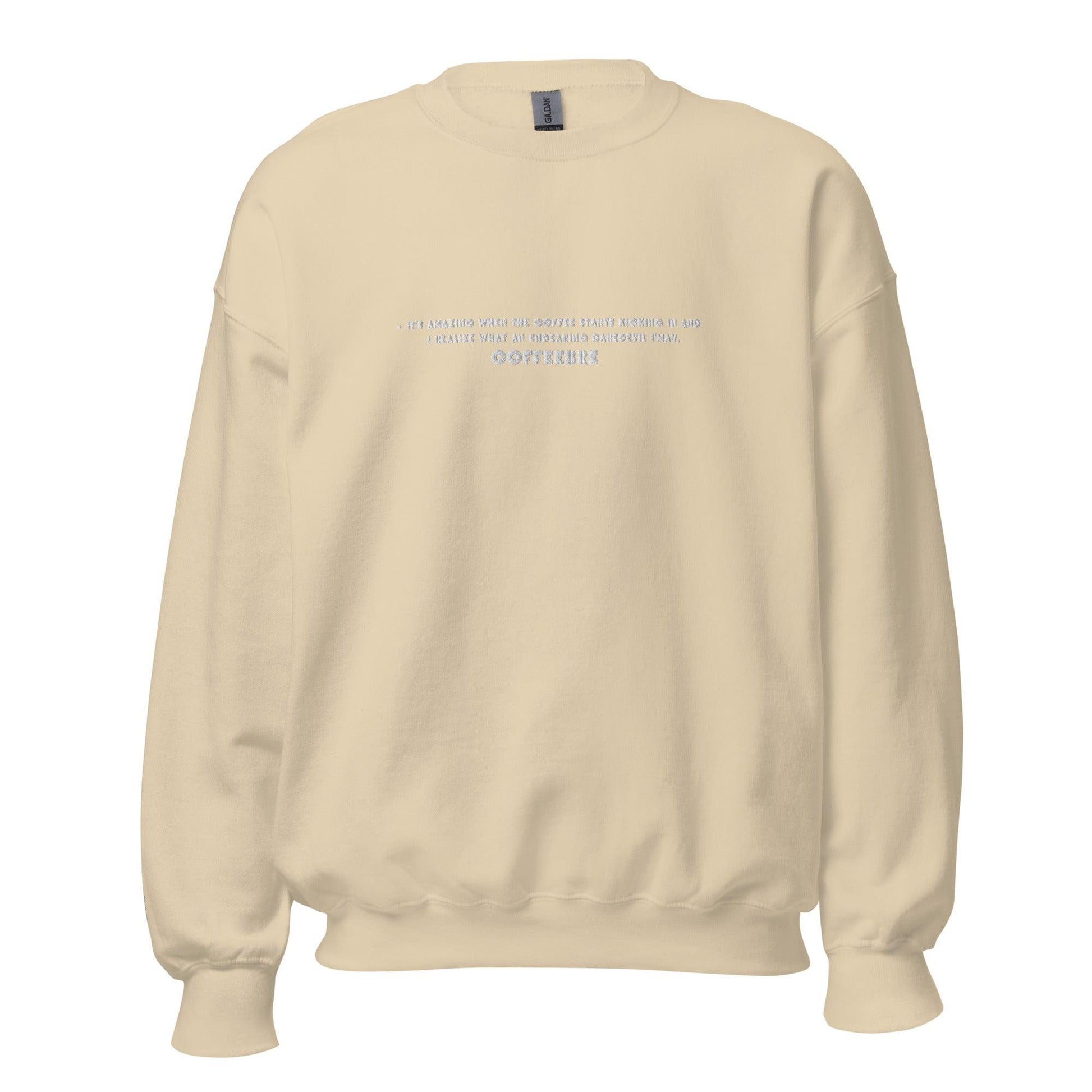 Embroidered Athleisure Unisex Sweatshirt - COFFEEBRE