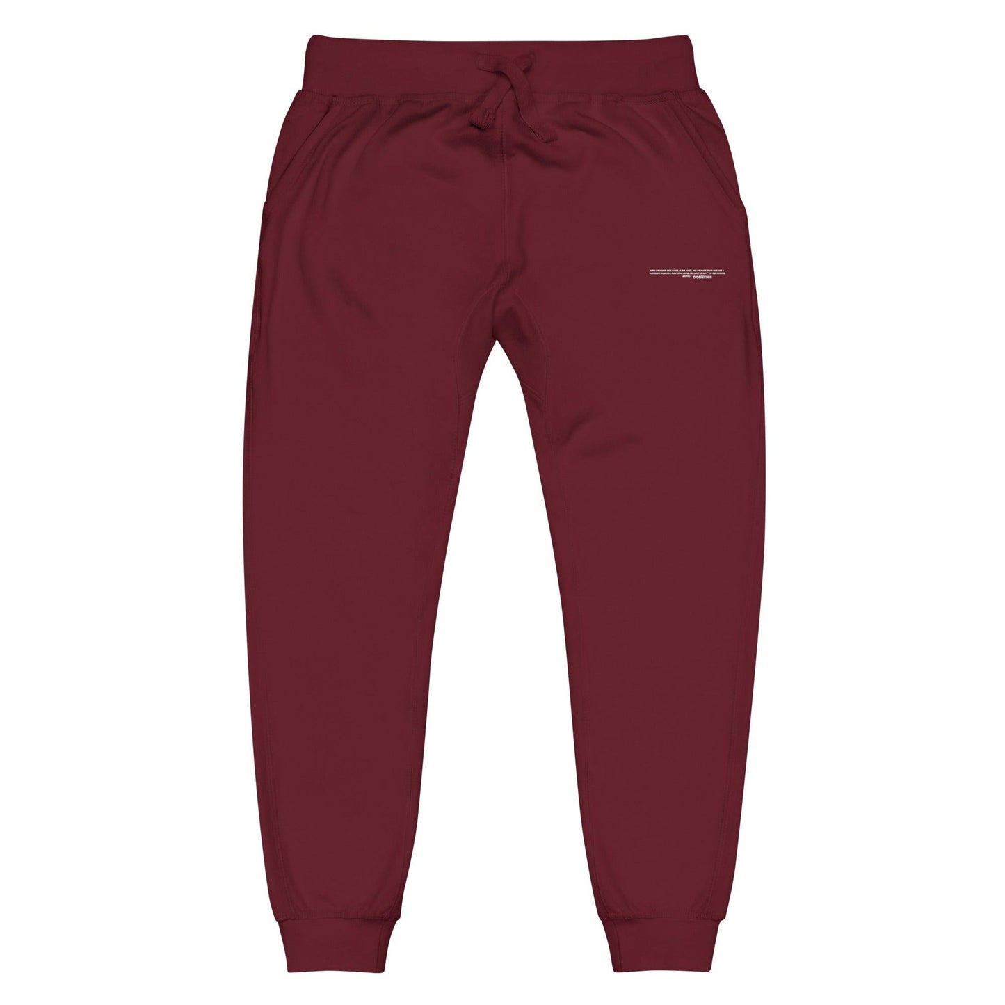 Embroidered Casual Athleisure Fleece Jogger Sweatpants - COFFEEBRE