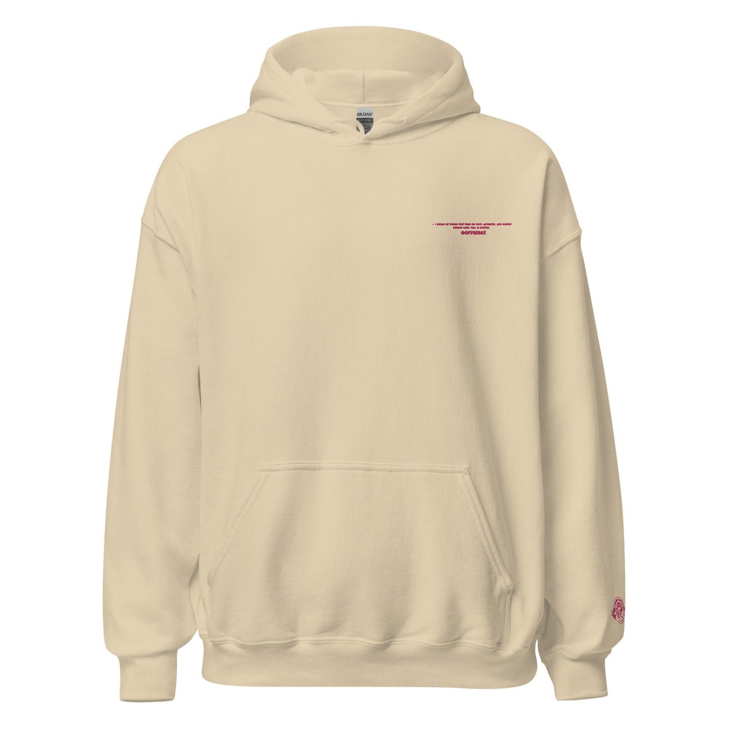 Embroidered Casual Pullover Unisex Hoodie - COFFEEBRE