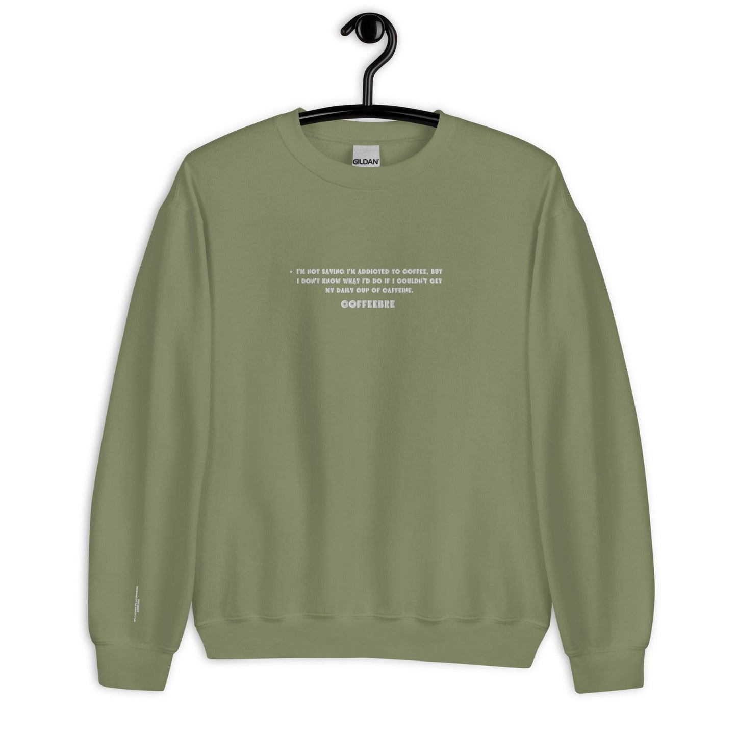 Embroidered Casual Style Unisex Sweatshirt - COFFEEBRE