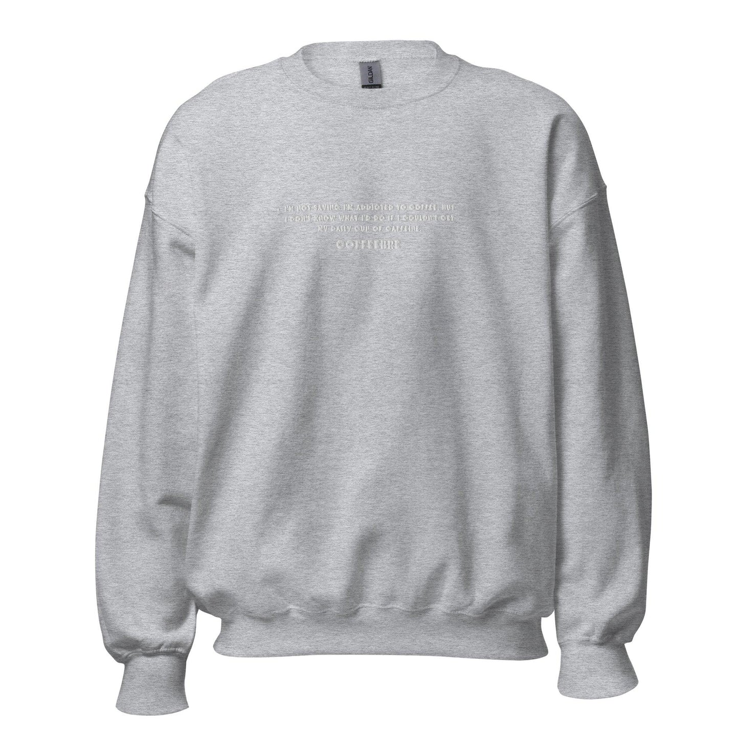 Embroidered Casual Style Unisex Sweatshirt - COFFEEBRE