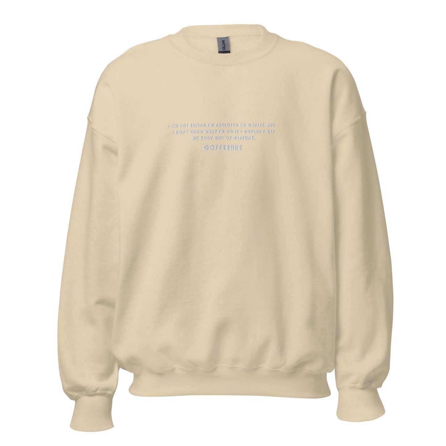 Embroidered Casual Style Unisex Sweatshirt - COFFEEBRE