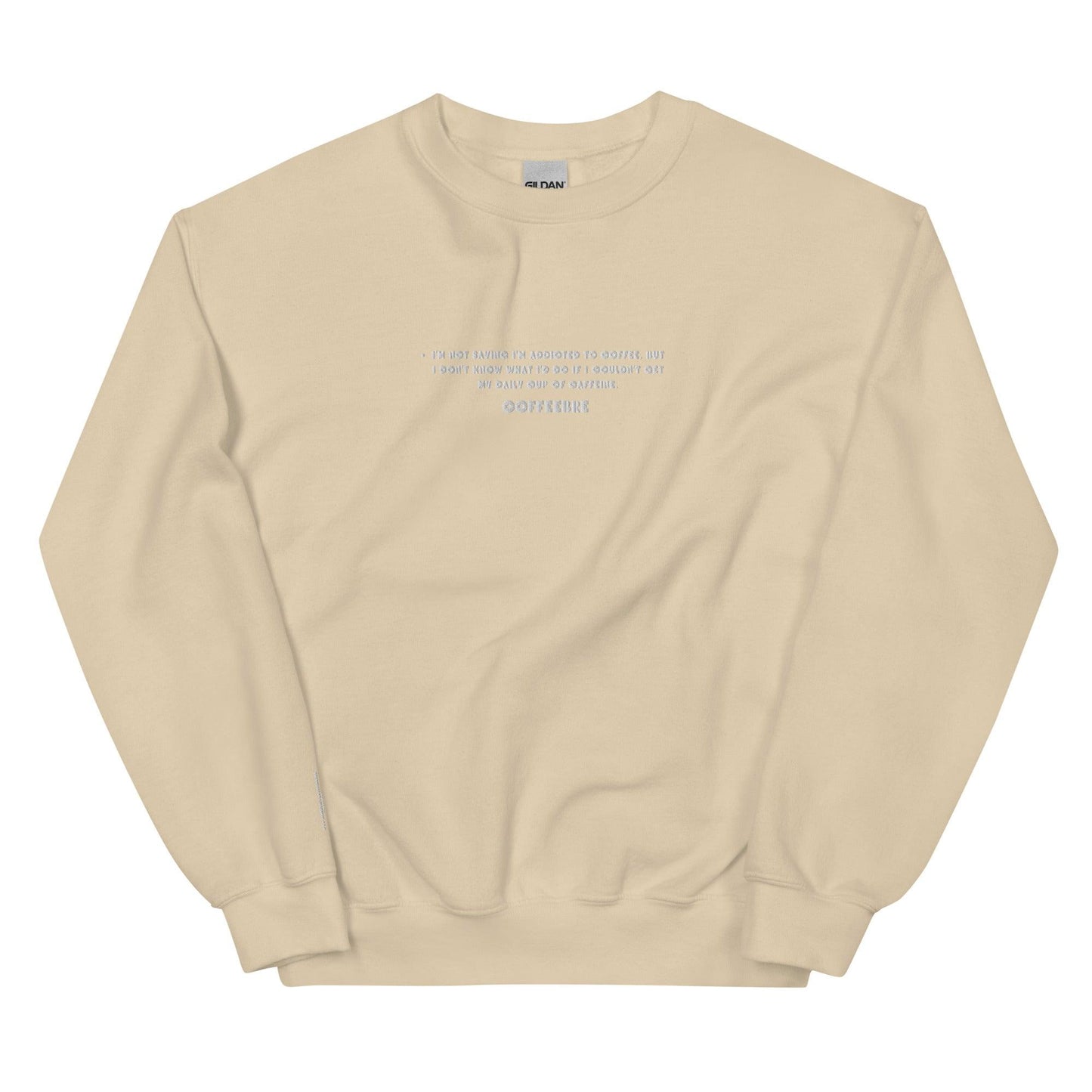 Embroidered Casual Style Unisex Sweatshirt - COFFEEBRE