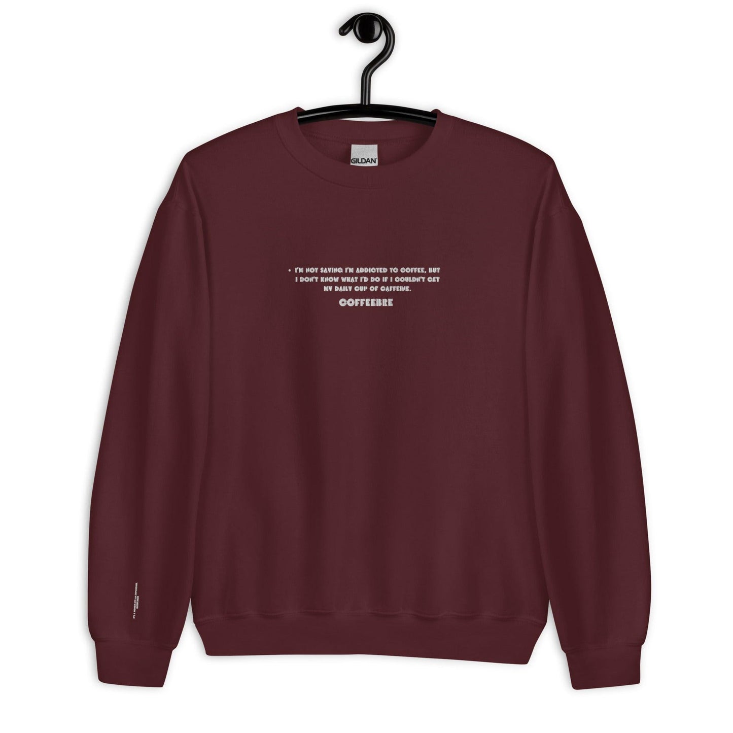 Embroidered Casual Style Unisex Sweatshirt - COFFEEBRE