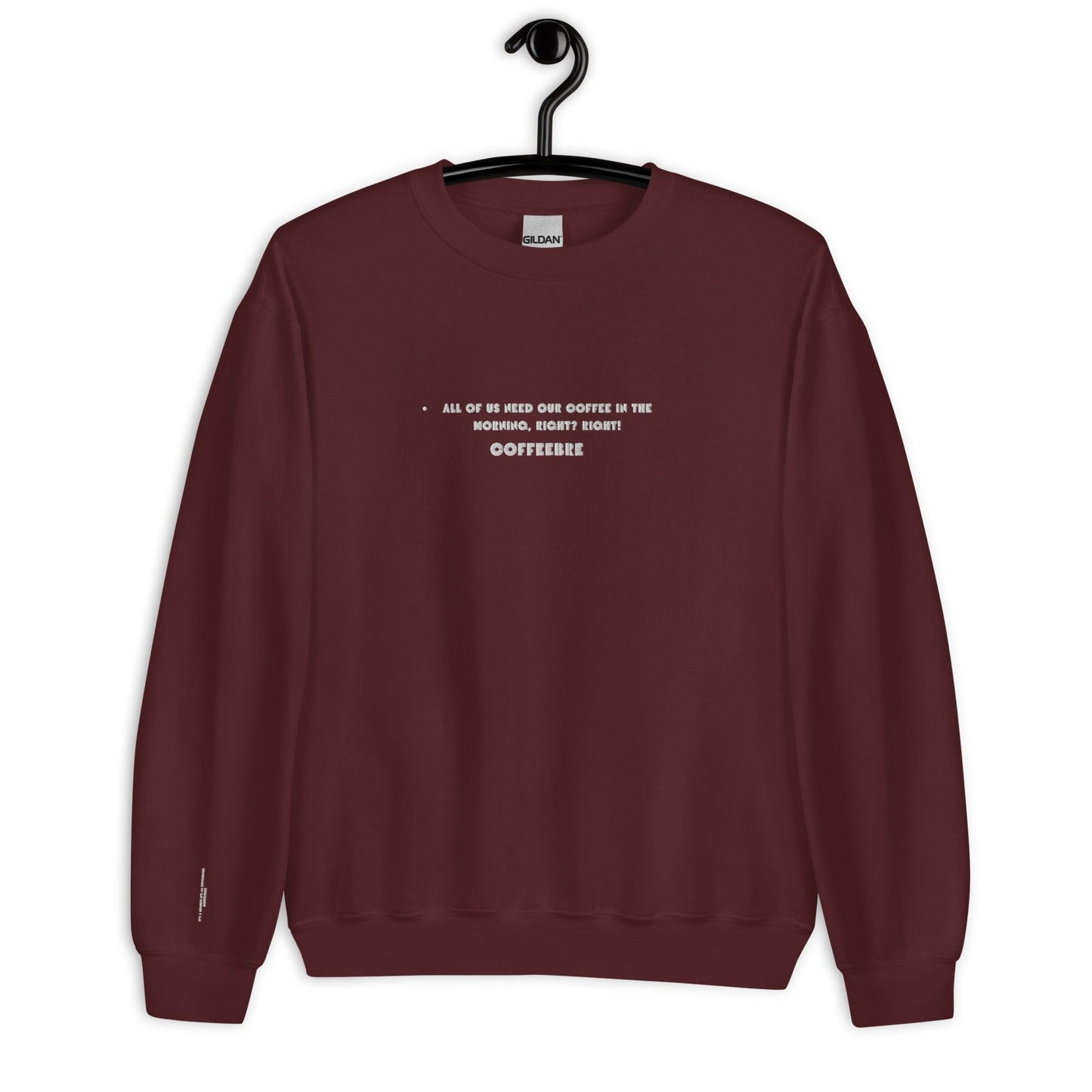 Embroidered Coffee Print Unisex Classic Sweater - COFFEEBRE