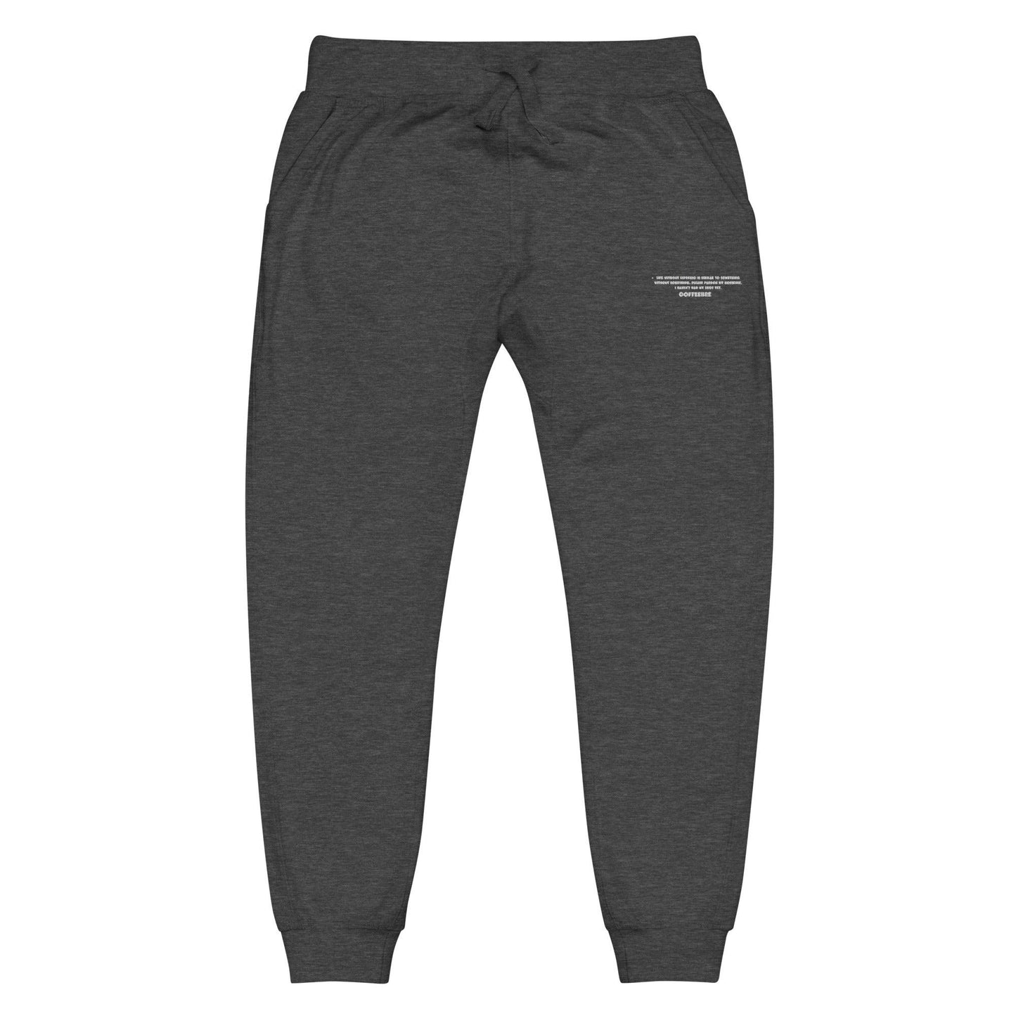 Embroidered Coffee Texts Unisex Jogger Pants - COFFEEBRE