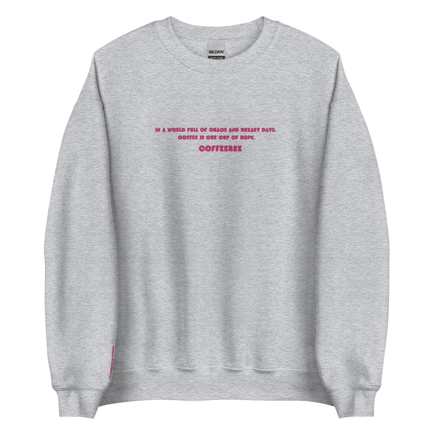 Embroidered Comfy Unisex Sweatshirt - COFFEEBRE